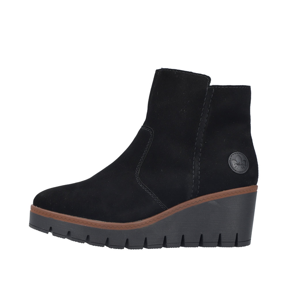 Rieker Winterstiefelette, Keilboots, Basic-Stiefelette mit Innenreissverschluss, schmale Form