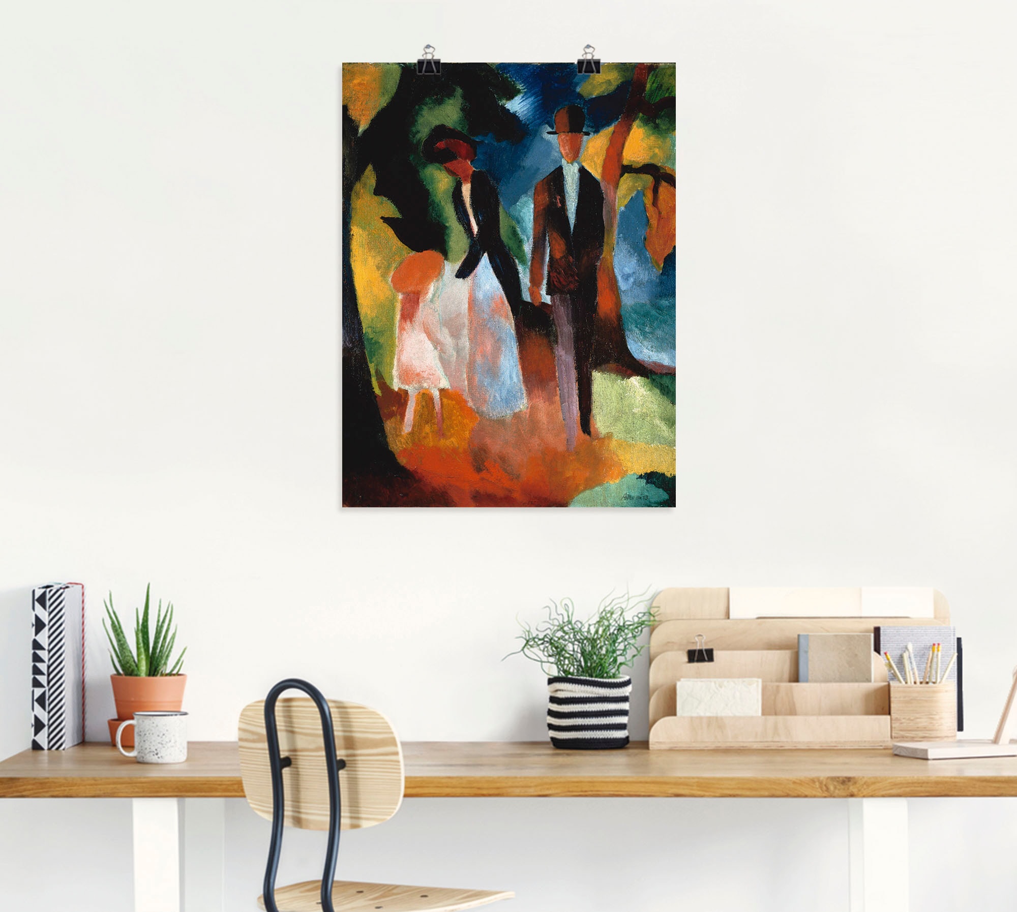 Artland Kunstdruck »Leute am blauen See«, Paar, (1 St.), als Leinwandbild, Wandaufkleber oder Poster in versch. Grössen