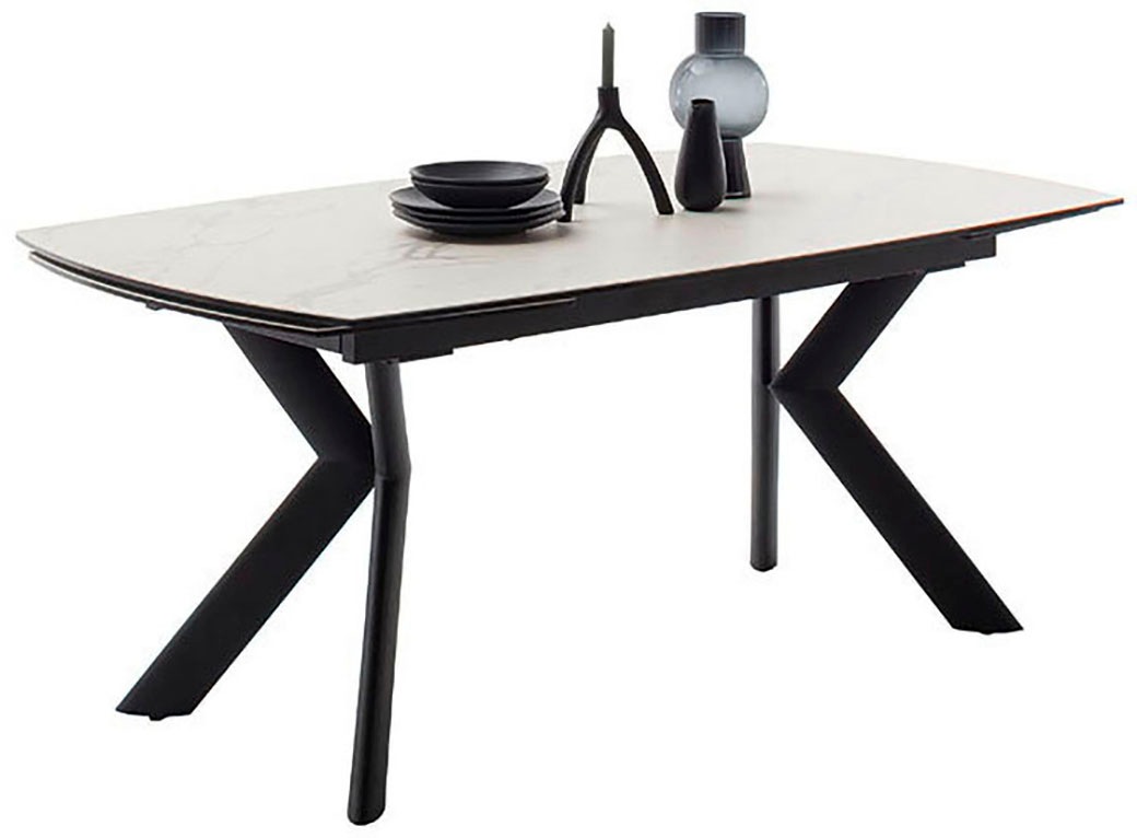 MCA furniture Esstisch »OSSANA Vierfusstisch 180-260 cm«, (Einzelstück), Keramik,Metall,Stirnauszug,ausziehbar,Tischplatte 13 mm,8-10 Personen