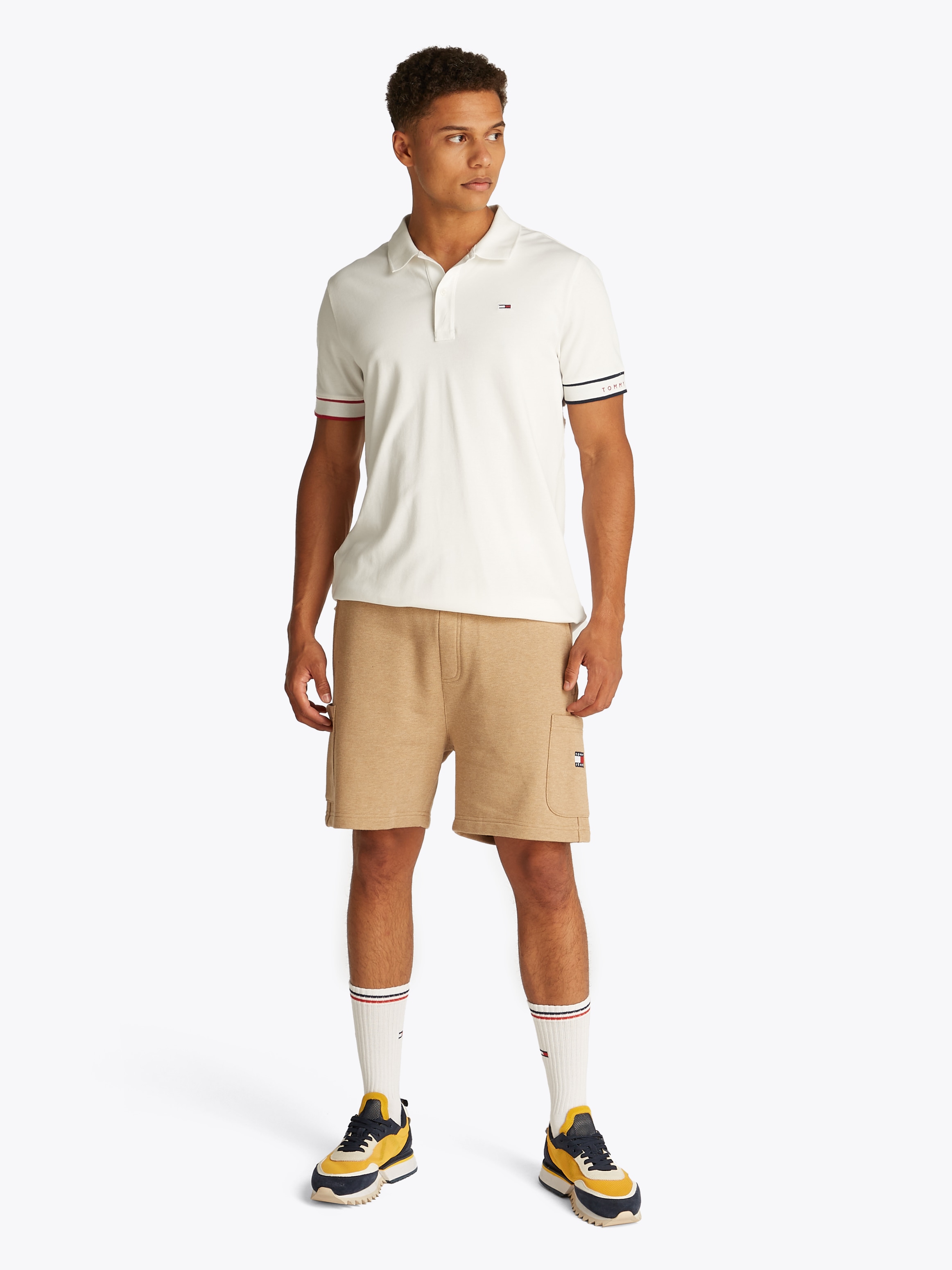 Tommy Jeans Poloshirt »TJM SLIM FLAG CUFF POLO EXT«