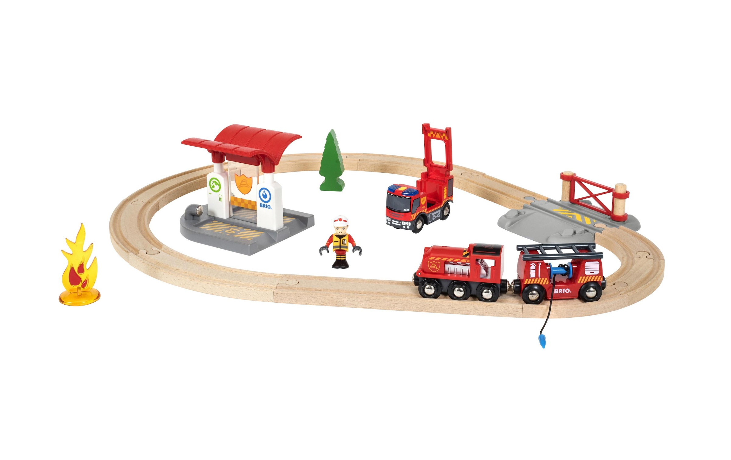 BRIO® Spielzeug-Eisenbahn »Feuerwehr Set«