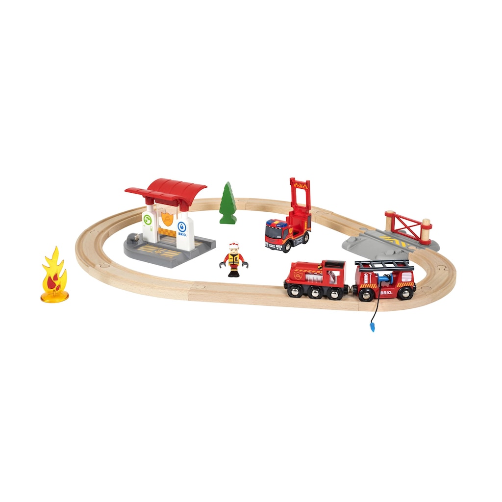 BRIO® Spielzeug-Eisenbahn »Feuerwehr Set«