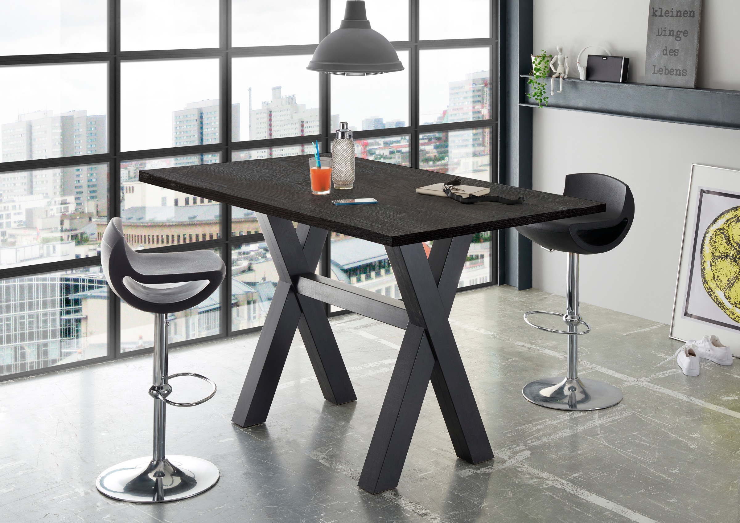 Mäusbacher Bartisch Gestell in X-Form (Breite 120, 140 oder 160 cm)