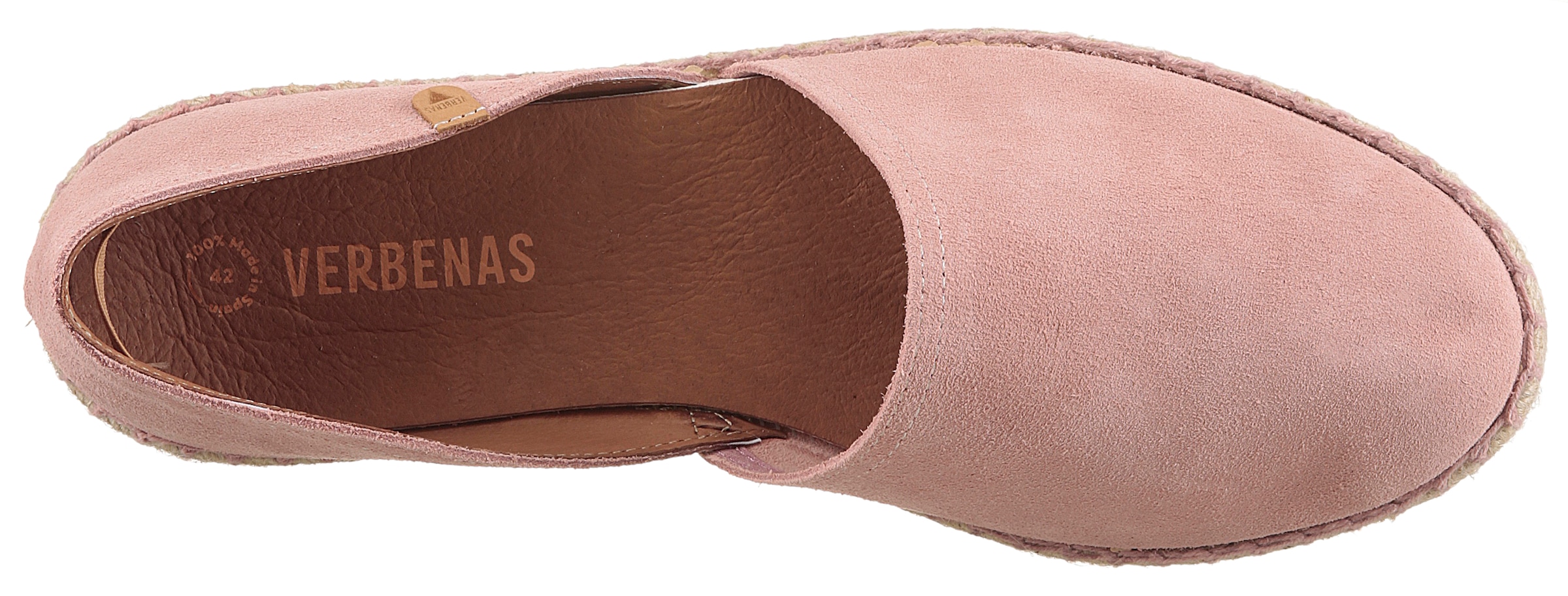 VERBENAS Espadrille »CARMEN SERRAJE«, Schlupfschuh, Sommerschuh, Loafer mit typischem Jute-Rahmen