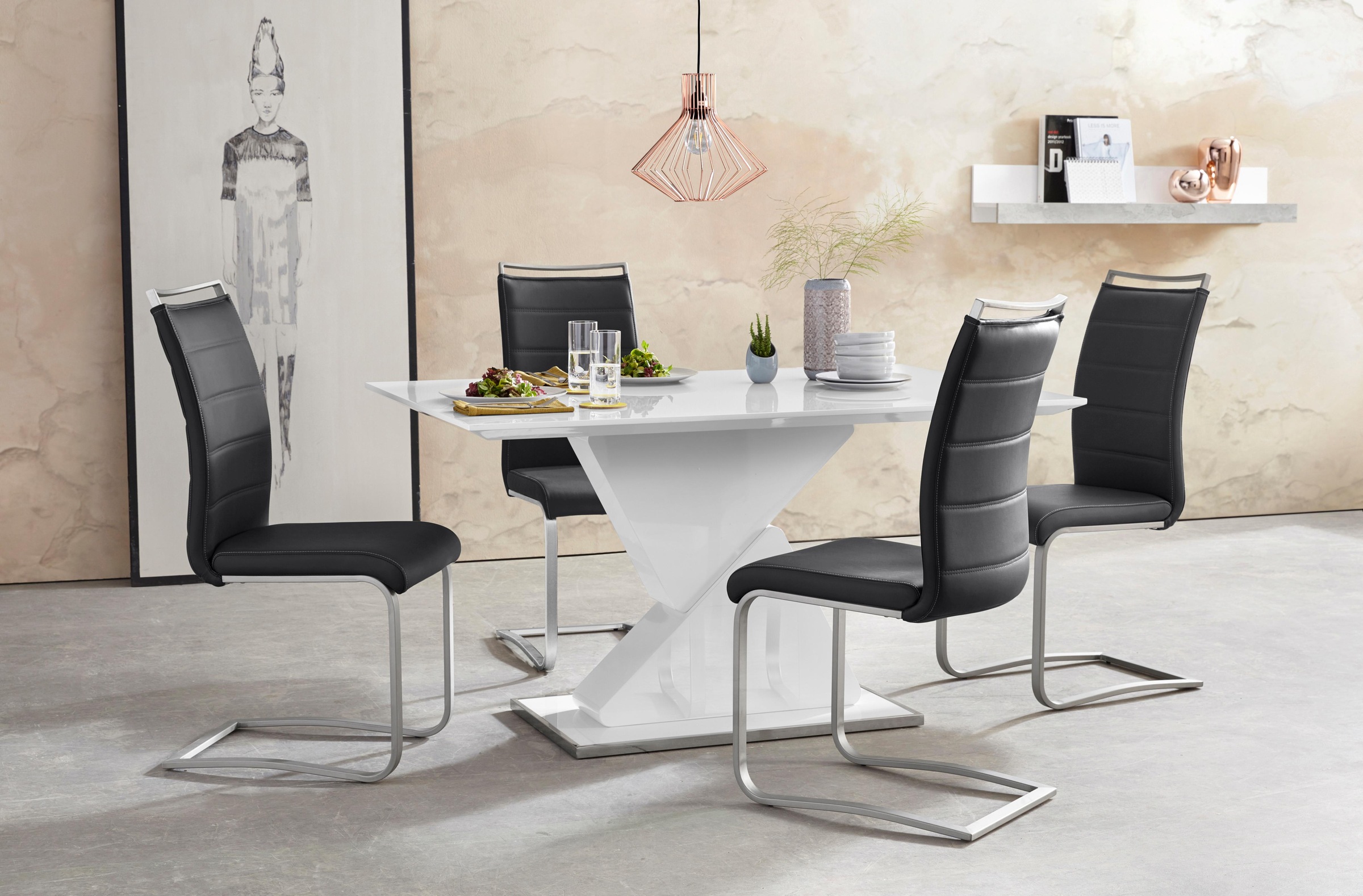 furniture Kunstleder, | Freischwinger online Stuhl 120 »Pescara«, shoppen belastbar (Set), MCA bis 2 Jelmoli-Versand St., Kg