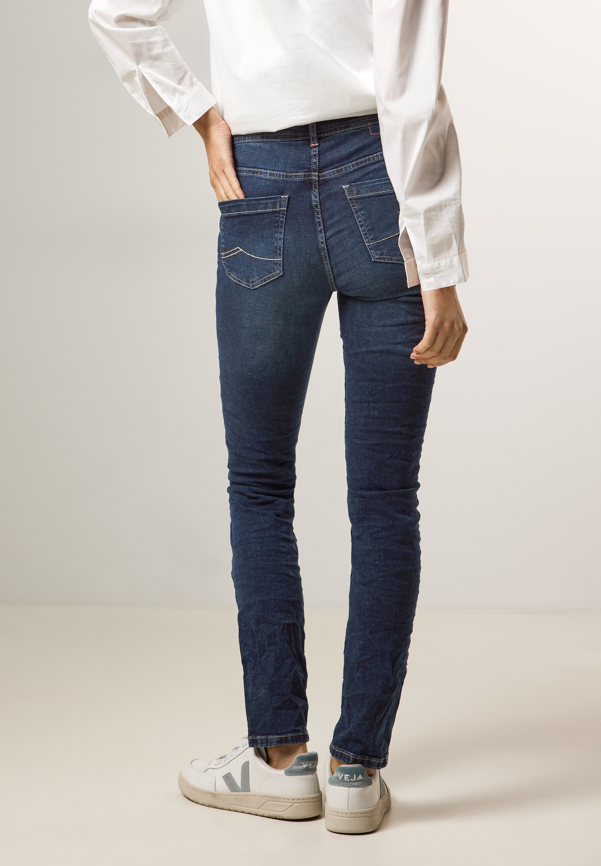 Cecil Slim-fit-Jeans, in blauer Waschung