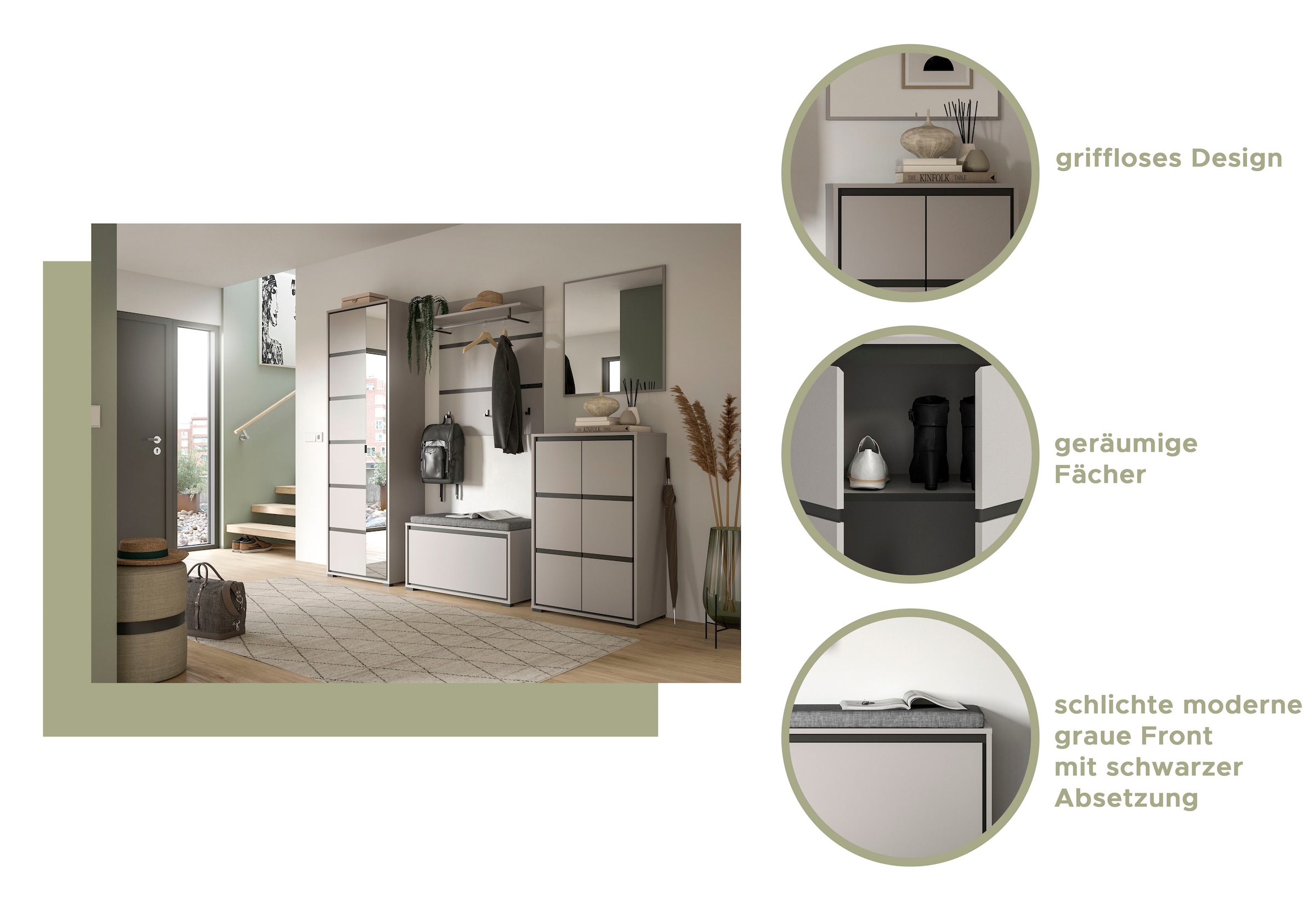 INOSIGN Garderobenpaneel »Skygge«, (1 St.), Garderobe, Garderobenmöbel, Paneel, Breite 85 cm