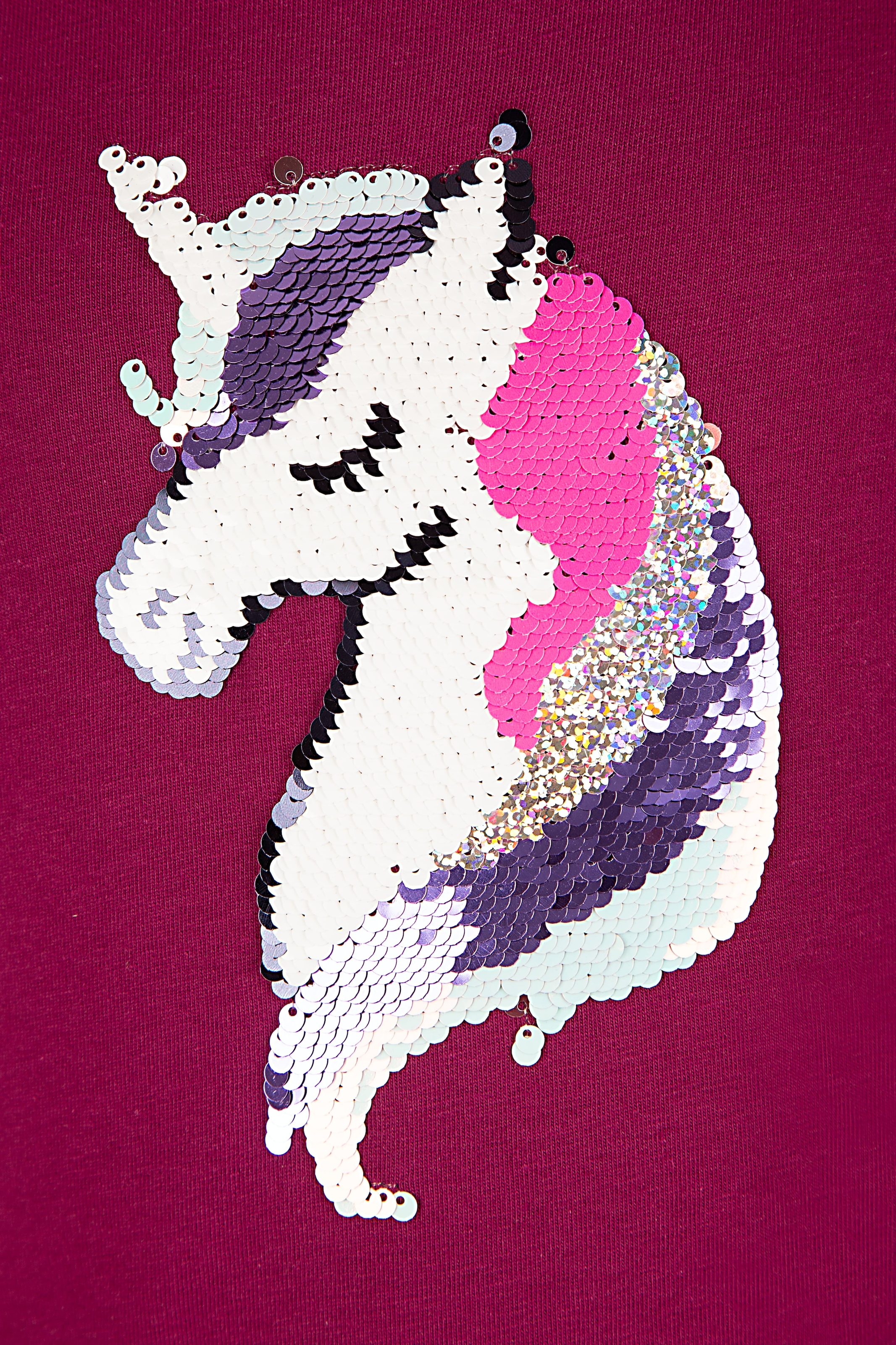 happy girls Langarmshirt, mit süssem Einhorn-Motiv aus tollen Wechsel-Pailletten
