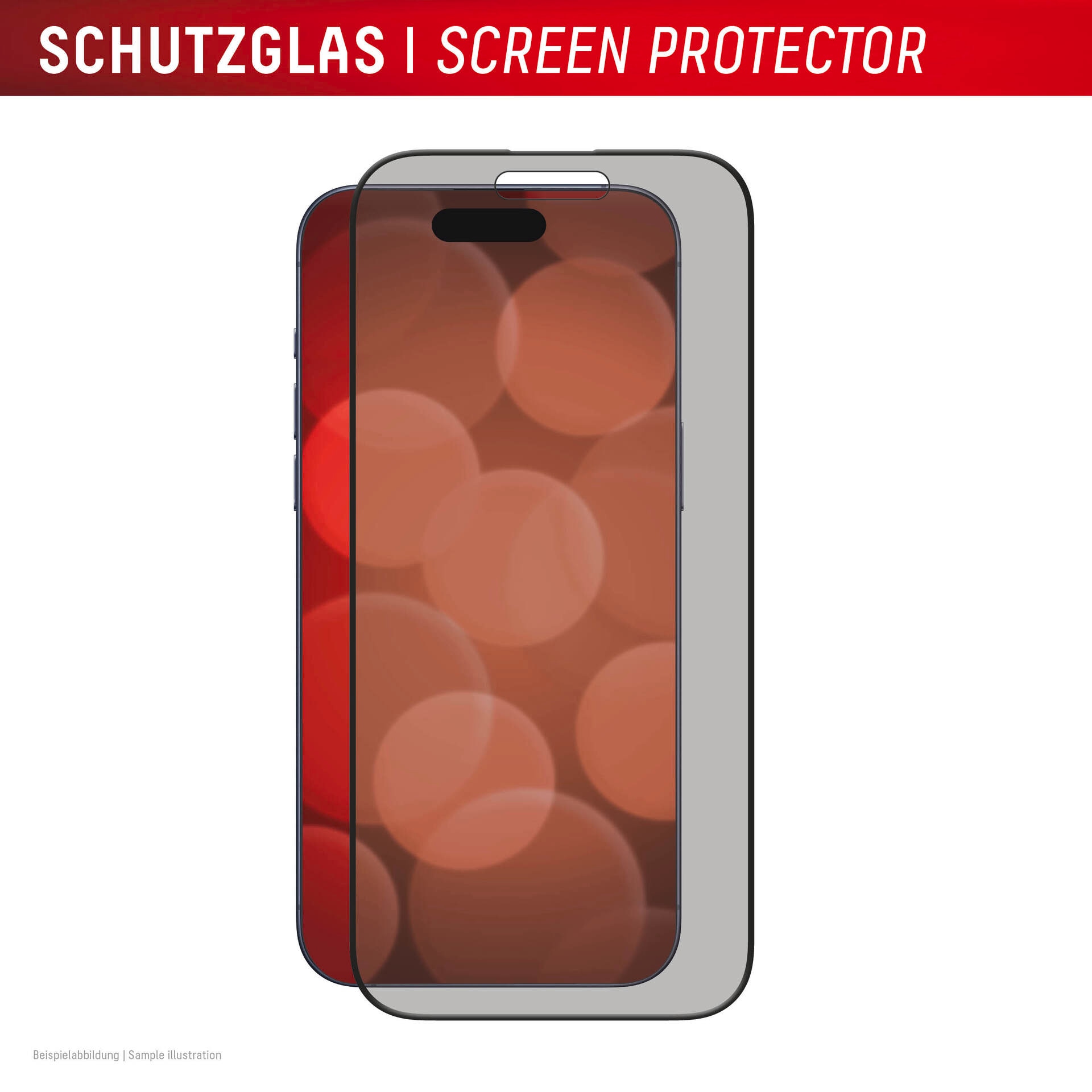 Displex Displayschutzglas »Privacy Glass Full Cover«, für Apple iPhone 16 Pro Max, (1 St.), Displayschutzfolie, Schutzfolie, Bildschirmschutz, kratz- & stossfest