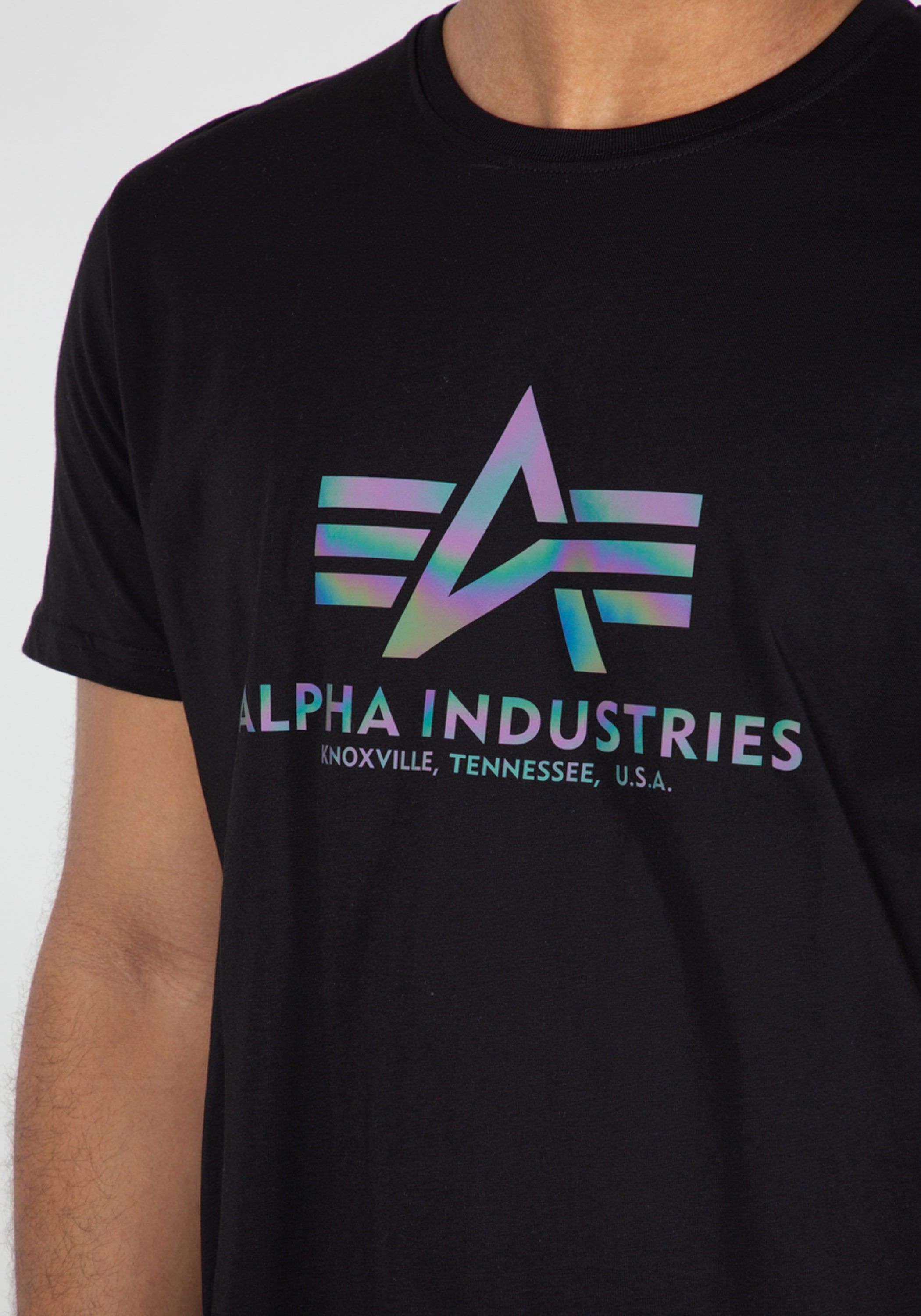 Alpha Industries T-Shirt »Alpha Industries Men - T-Shirts Basic T Rainbow Reflective«
