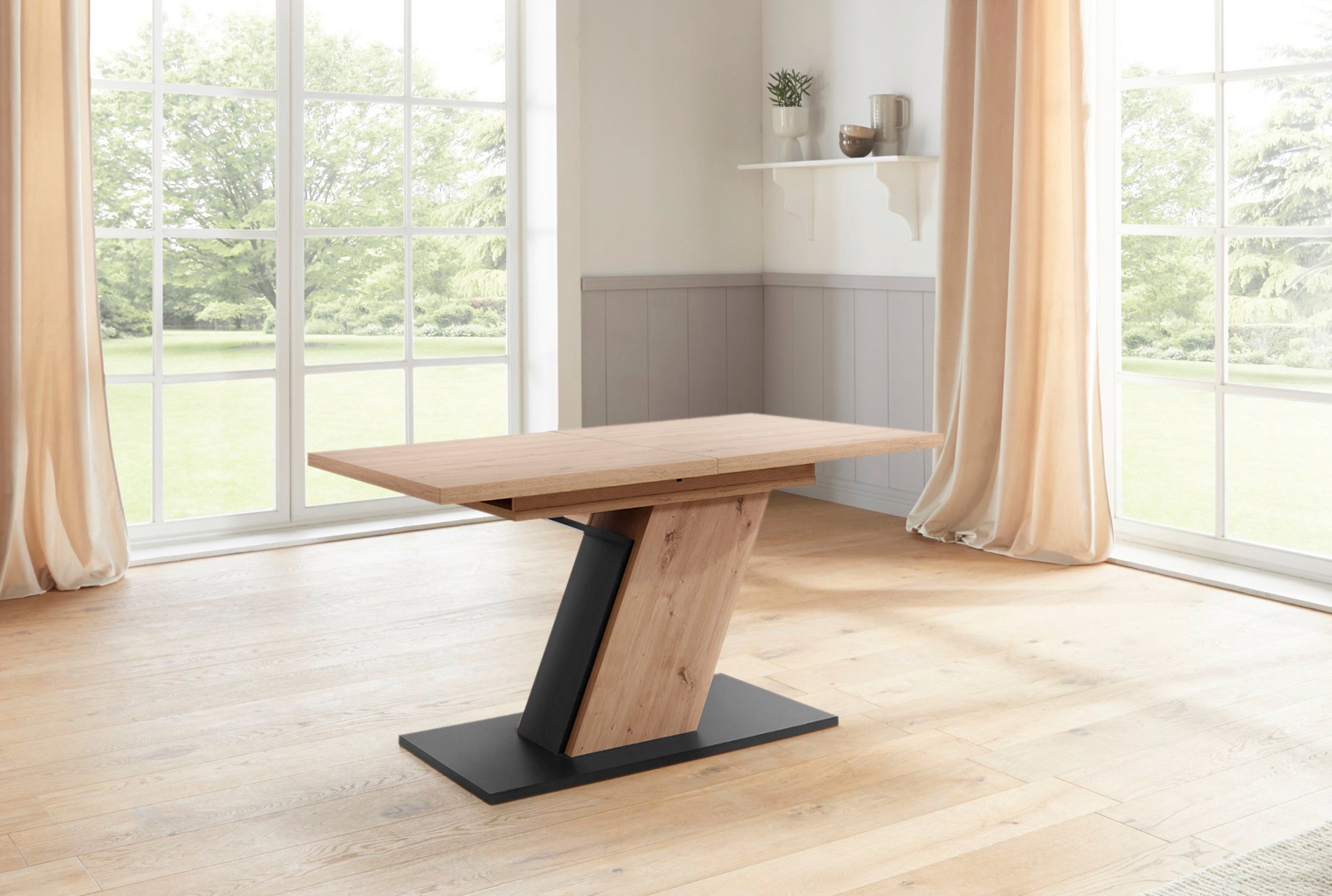 HELA Säulen-Esstisch "Gesa" ausziehbar 140-180 cm