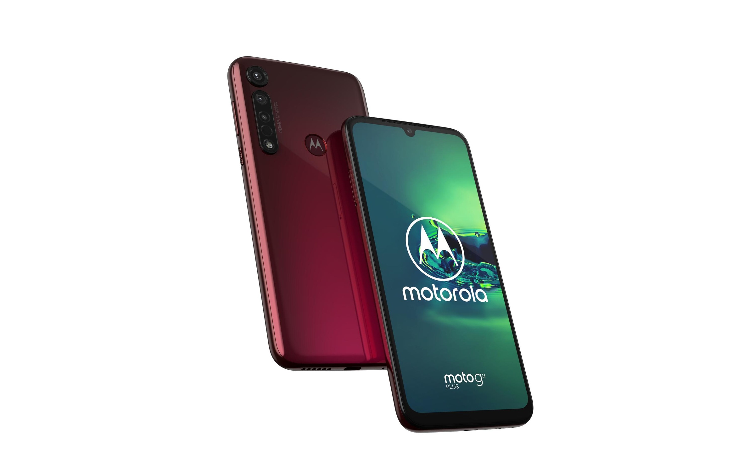 Motorola Smartphone »Moto G8 Plus Rot«, rot, 16 cm/6,3 Zoll, 64 GB Speicherplatz, 48 MP Kamera