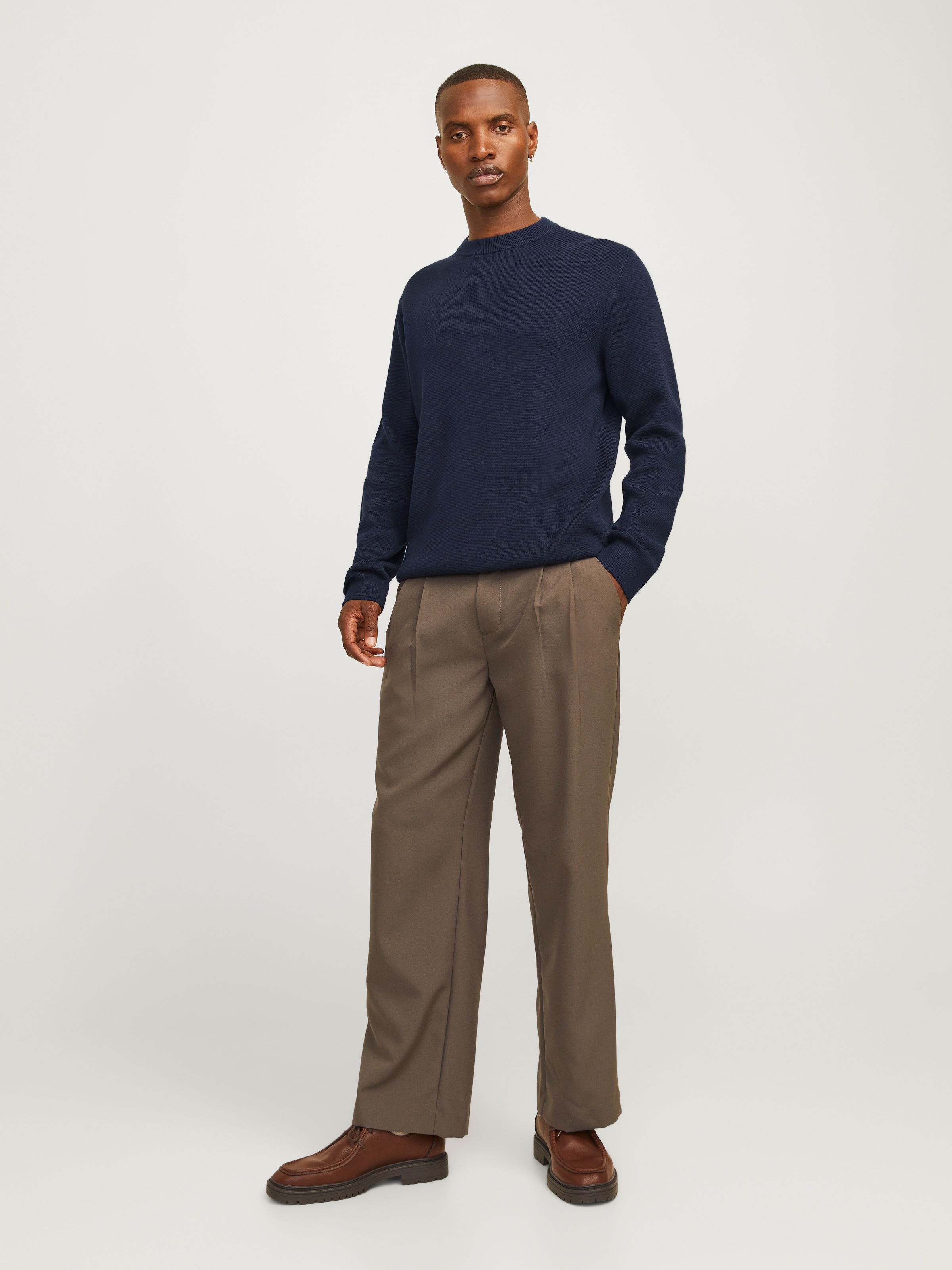 Jack & Jones Rundhalspullover »JPRBLAMARK MERINO KNIT CREW NECK LN«