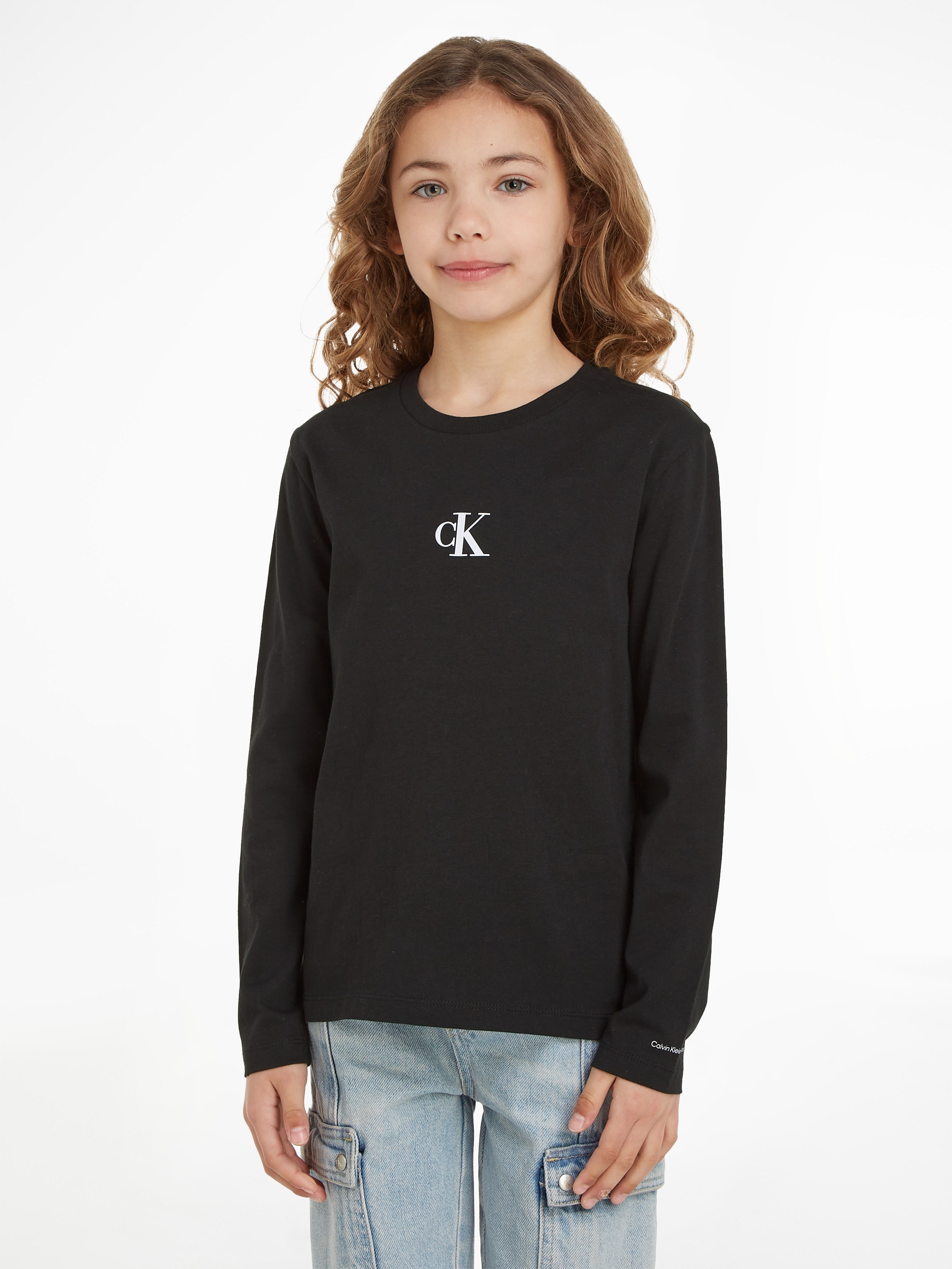 Langarmshirt »CK LOGO LS T-SHIRT«, für Kinder bis 16 Jahre und mit Logodruck