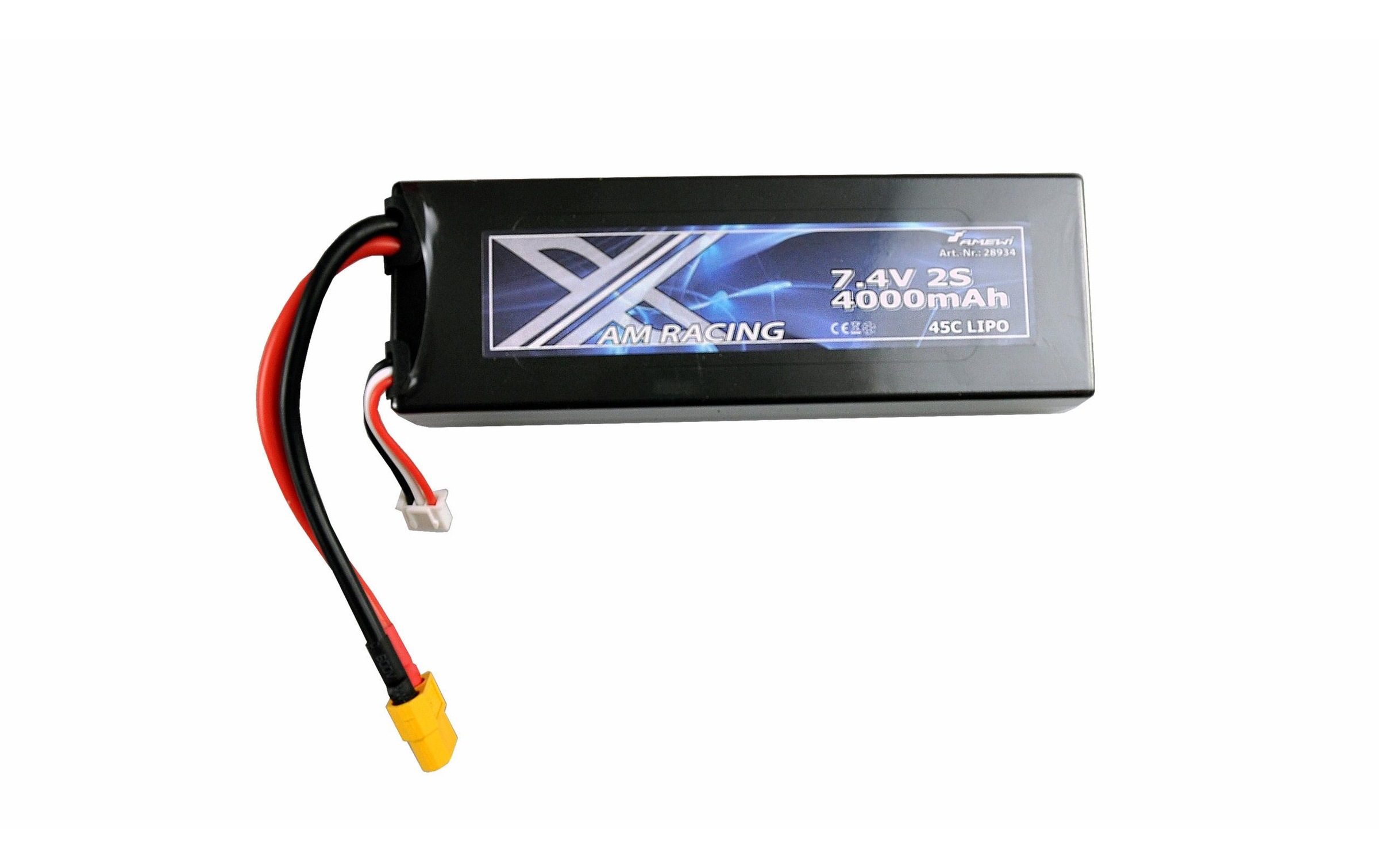 Amewi Zusatz-Akku »LiPo 4000 mAh 7,4 V 45C XT60«, 4000 mAh