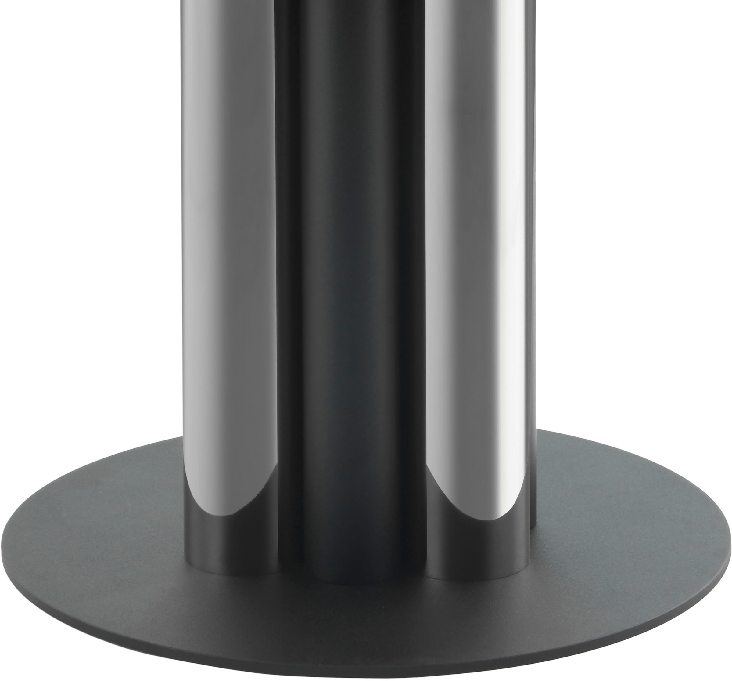 Kayoom Beistelltisch »Ontario 225, Runde Glasplatte aus Sicherheitsglas, 100% Edelstahl«, (1 St.), Modernes Design, zweifarbiges Säulengestell, Eyecatcher Element