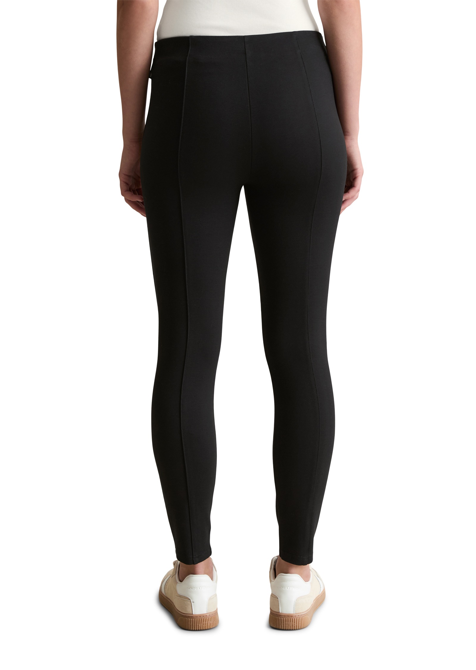 Marc O'Polo DENIM Jerseyhose, slim fit aus kompaktem Interlock, Naht in Bügelfalten-Optik