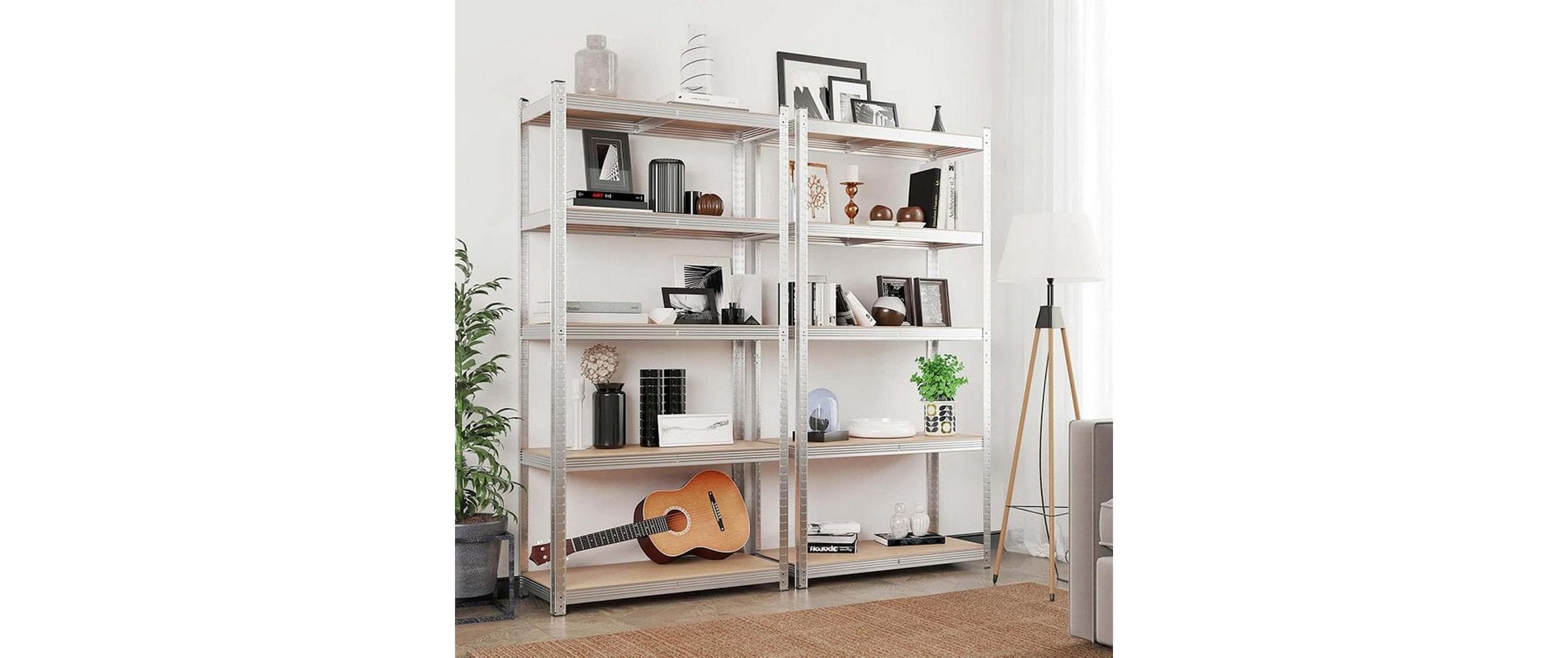 SONGMICS Regal »2 Stück, Silberfarben«