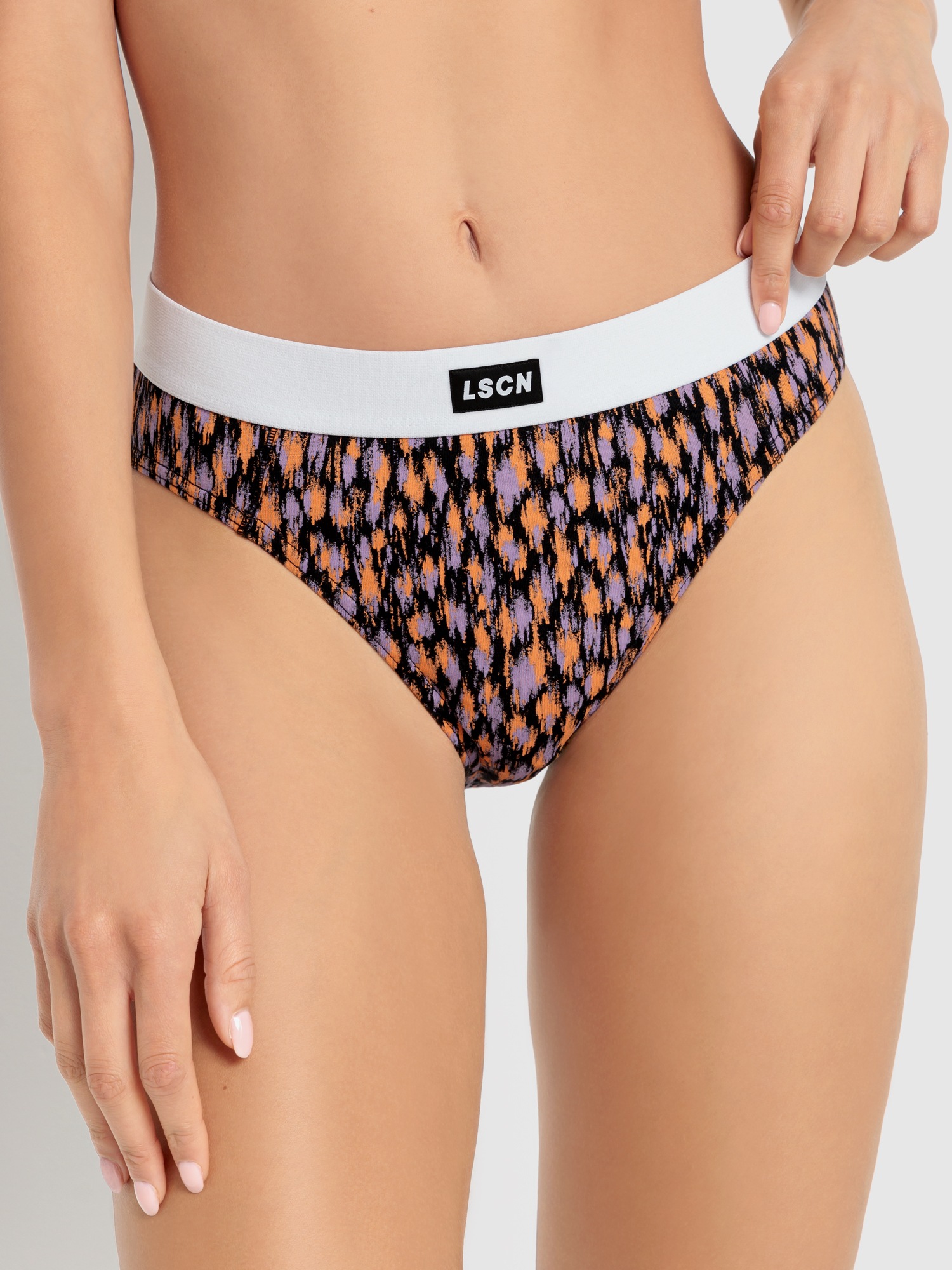 LSCN by LASCANA Jazz-Pants Slips, (Packung, 2 St.), mit breitem Logo-Bündchen