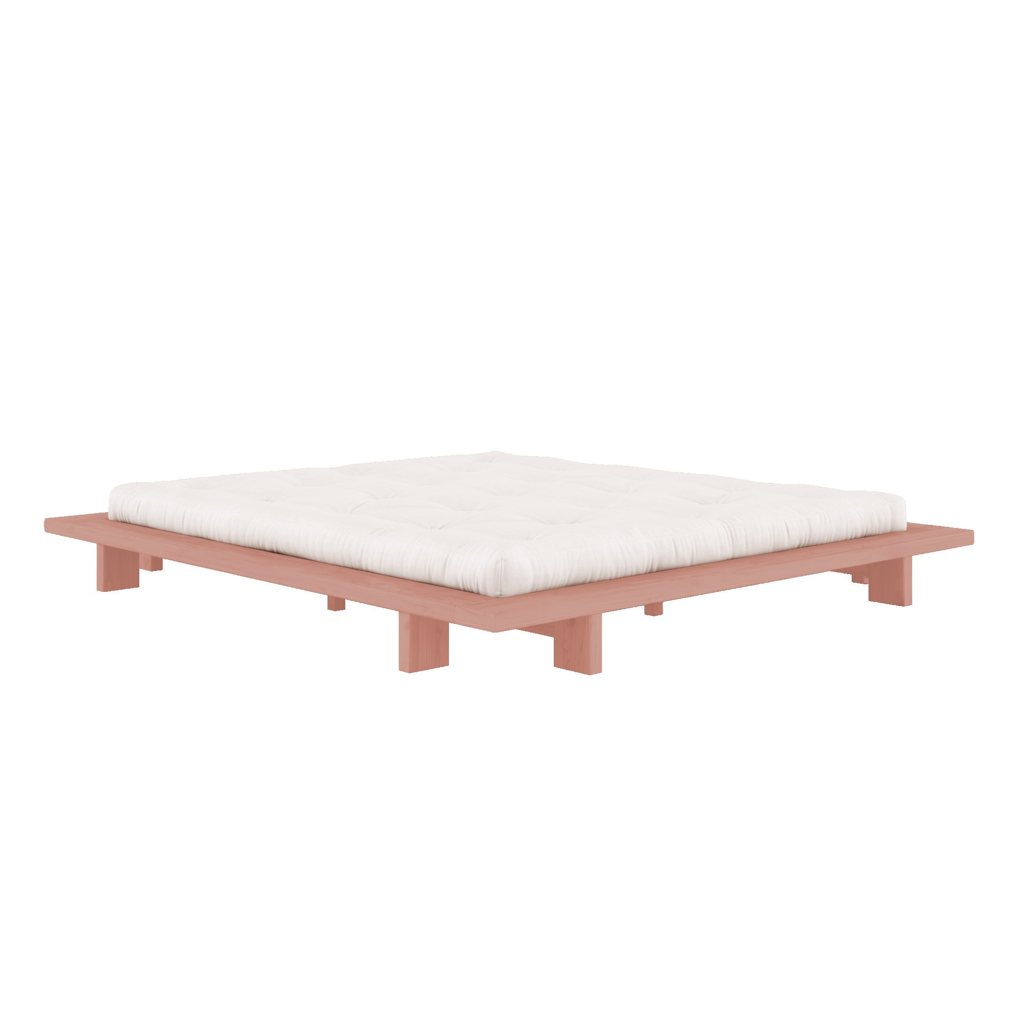 Karup Design Bettgestell »JAPAN BED Bodenbett, Holzrahmen, Futonbett, Jugendbett, Holzbett«, Massivholzbett mit Lattenrost, Kiefer massiv, Bett ohne Kopfteil