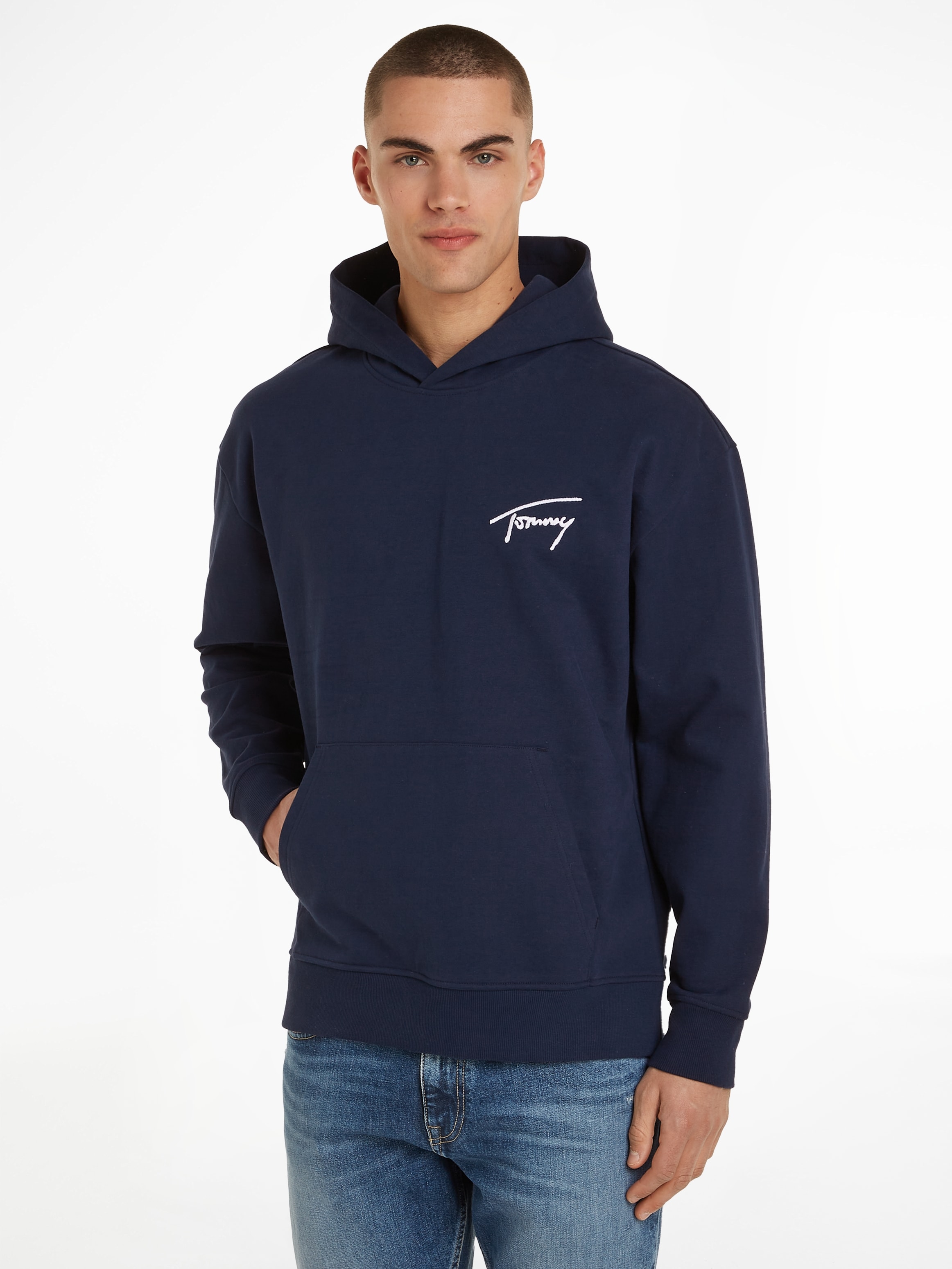 Tommy Jeans Kapuzensweatshirt »TJM RLX SIGNATURE HOODIE EXT«, mit aufgesticktem Signatur-Logo