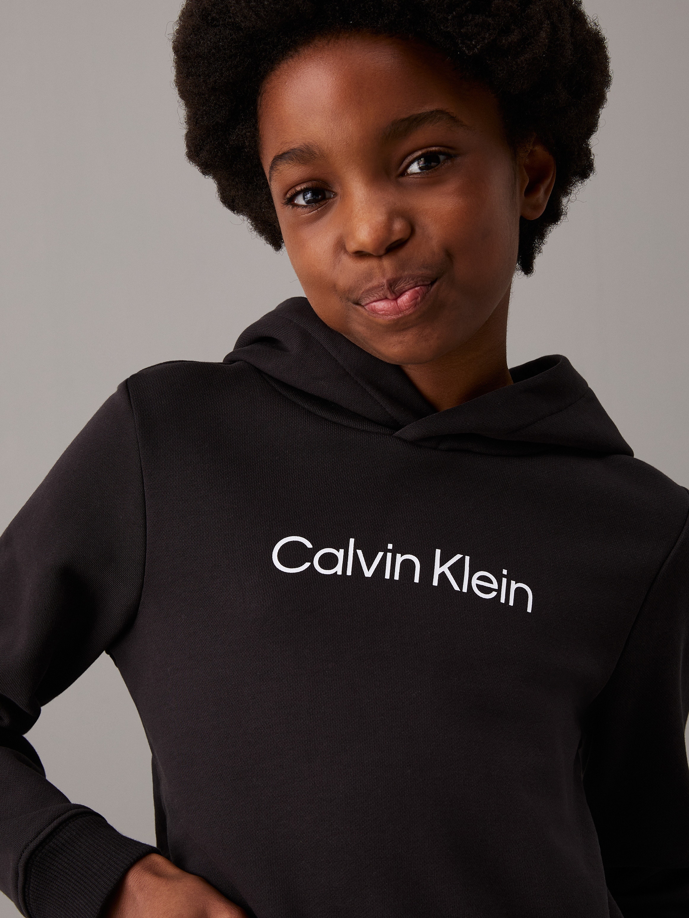 Calvin Klein Jeans Kapuzensweatshirt »Inst. Logo Reg. Terry Hoodie«, für Kinder bis 16 Jahre und mit Logoschriftzug
