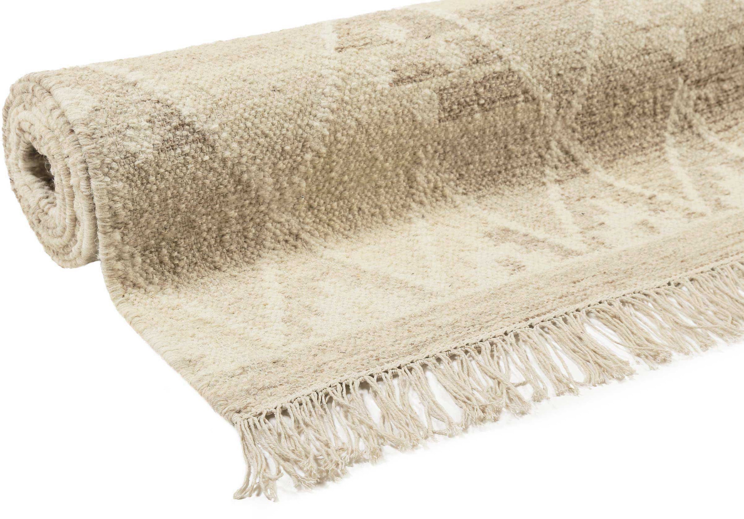Green Looop Teppich »Vermont GL-82101«, rechteckig, 5 mm Höhe, handgewebter Naturfaserteppich aus 80% Wolle 20% Baumwolle, Wohnzimmer