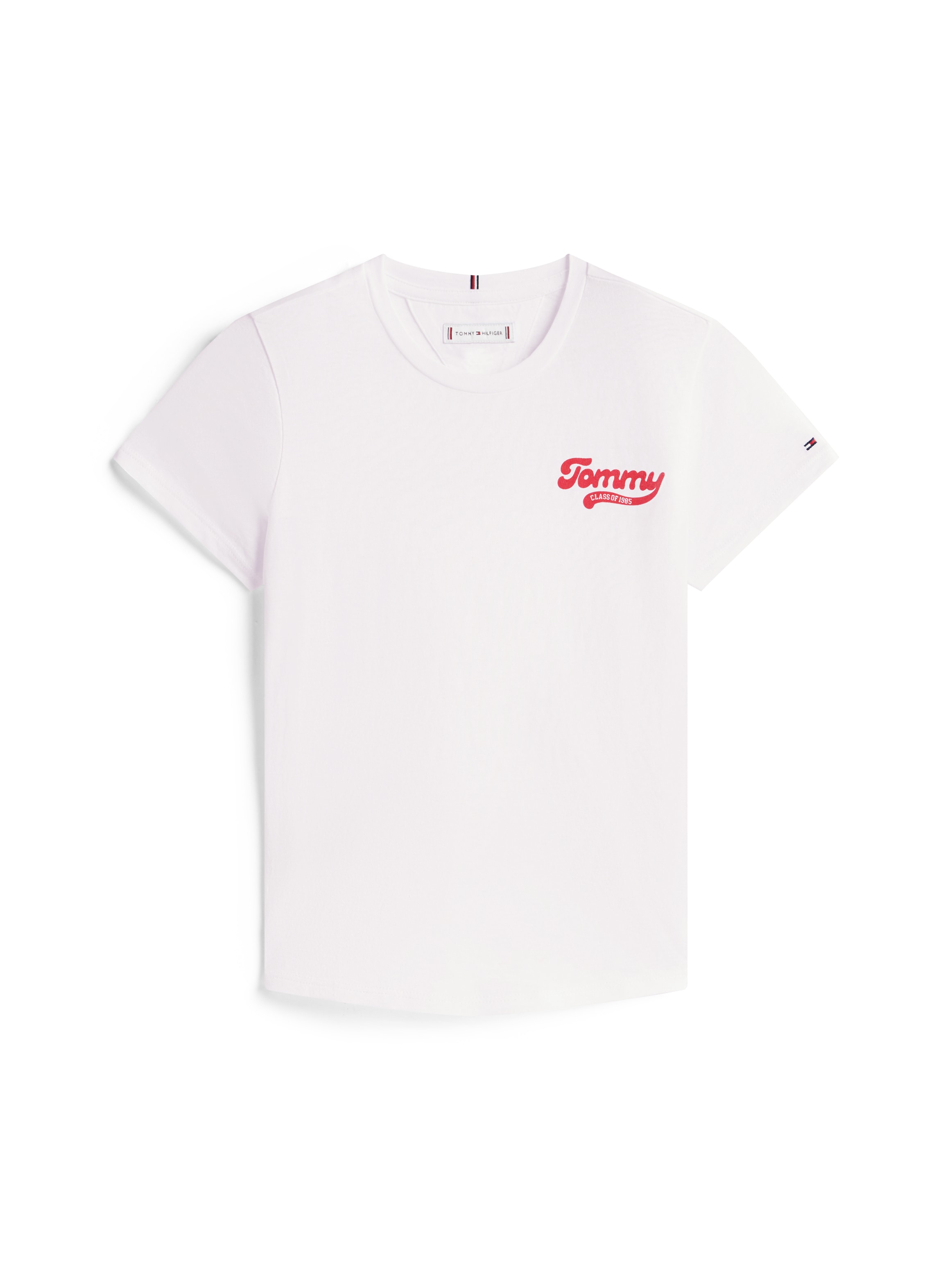 Tommy Hilfiger T-Shirt »TOMMY GRAPHIC FLOCK TEE S/S«, Kinder bis 16 Jahre, Druck