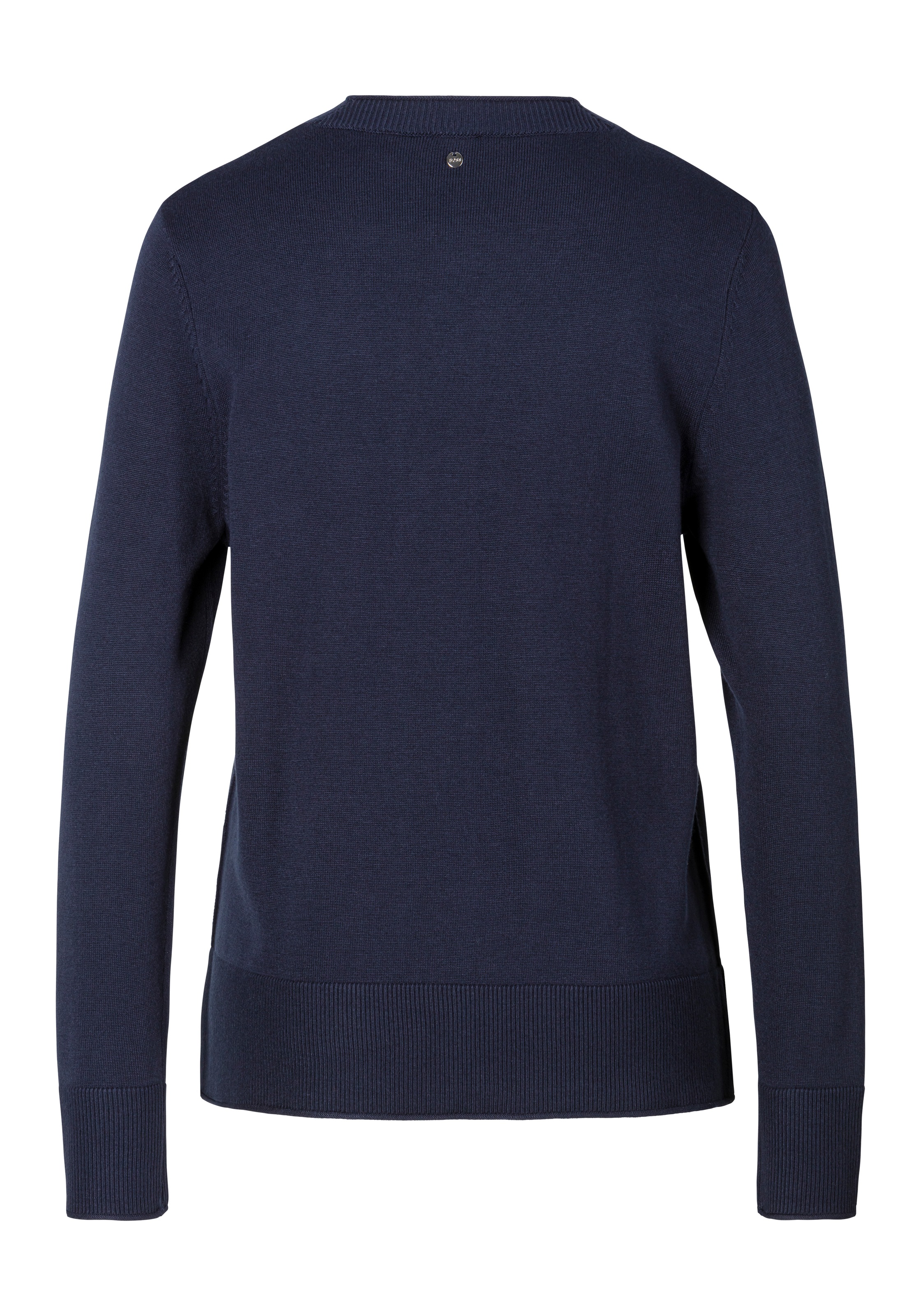BOSS ORANGE Strickpullover »Fanikales Premium Damenmode«, mit Charm mit BOSS Logo, Säume mit Rollkanten