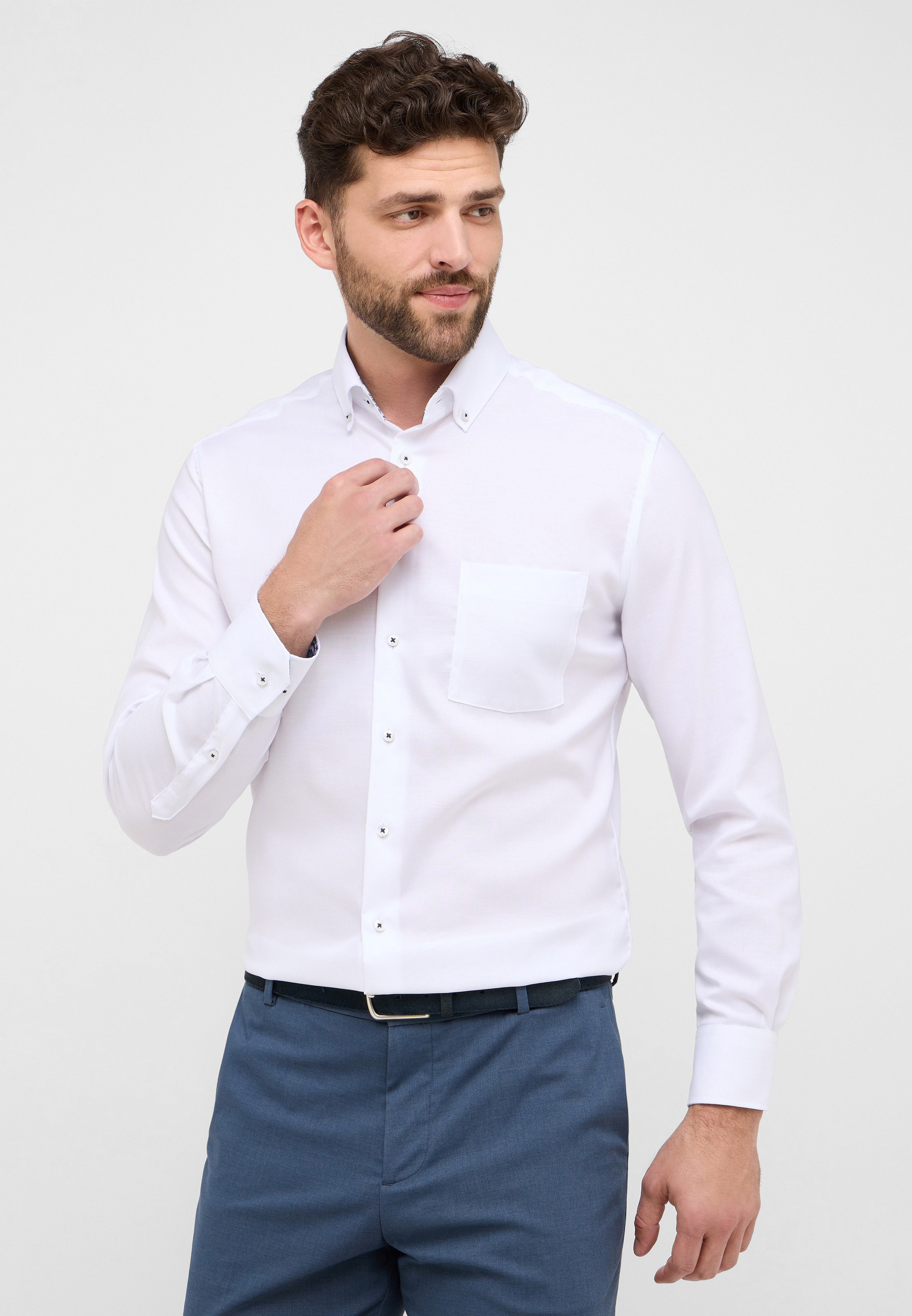 Eterna Langarmhemd »MODERN FIT« NON IRON (bügelfrei)