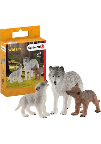 Schleich® Spielfigur »Wild Life, Wolfsmutter mit Welpen (42472)«, (Set) kaufen