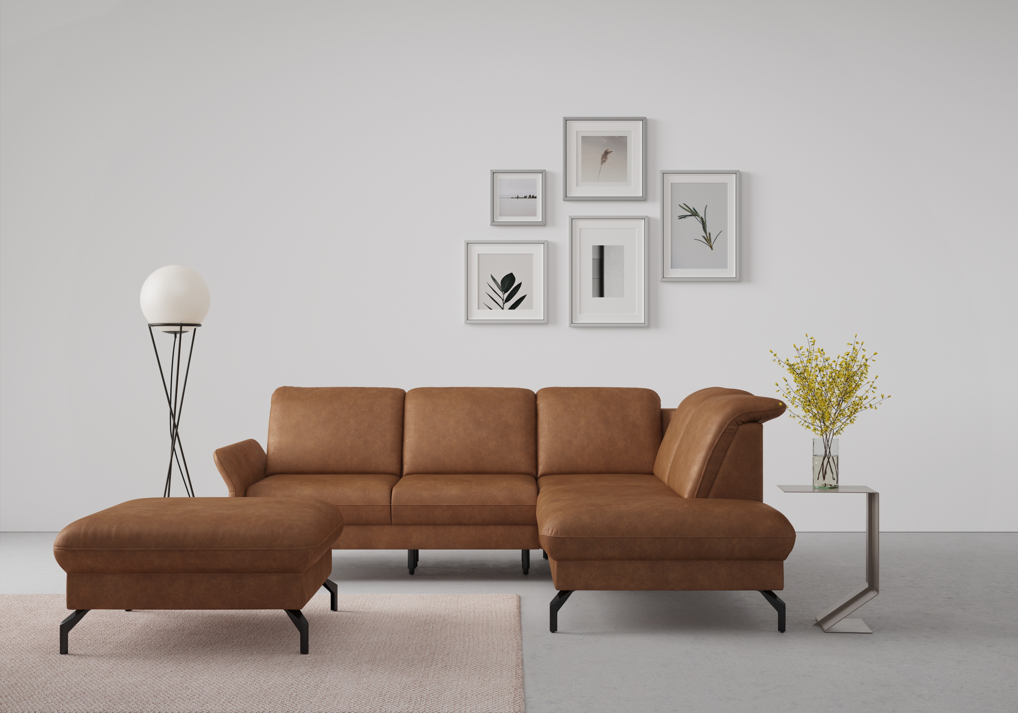 sit&more Ecksofa "Fashion L-Form" wahlweise mit Kopfteilverstellung und Vorziehsitz, motorisch