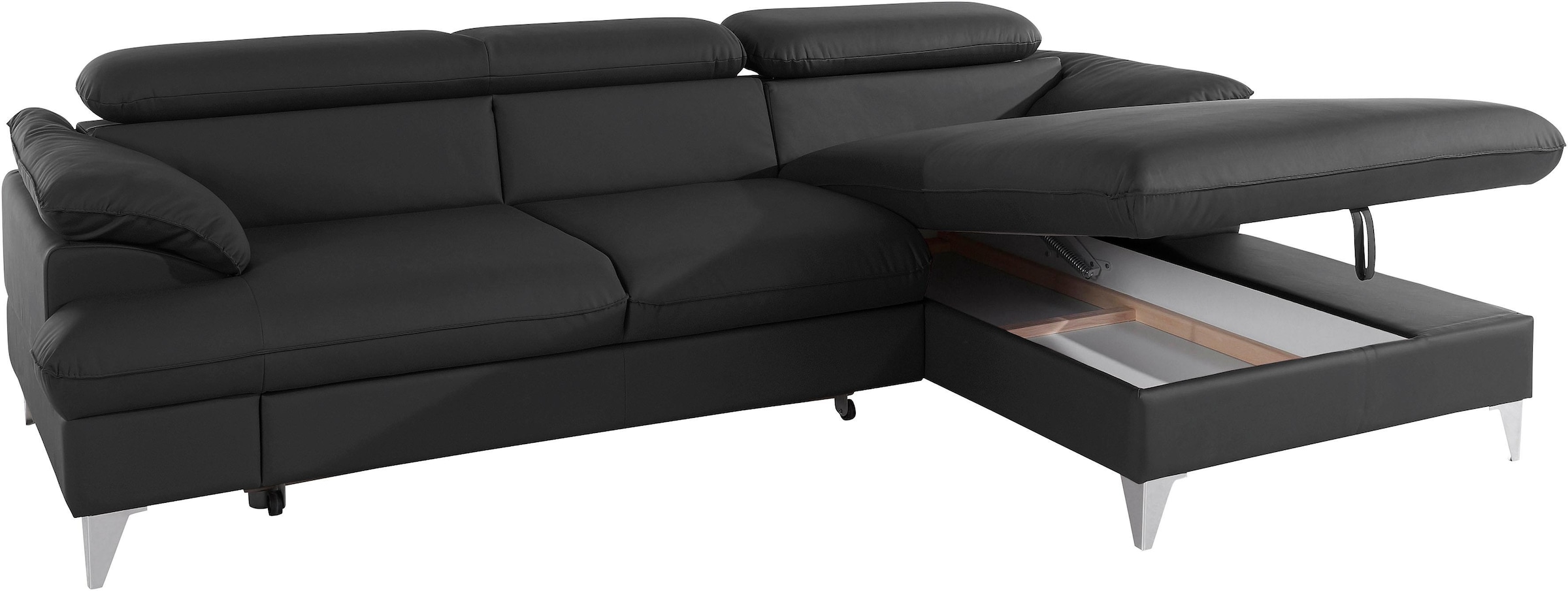 COTTA Ecksofa »Caluso L-Form«, mit Kopfteilverstellung, wahlweise mit Bettfunktion & Bettkasten