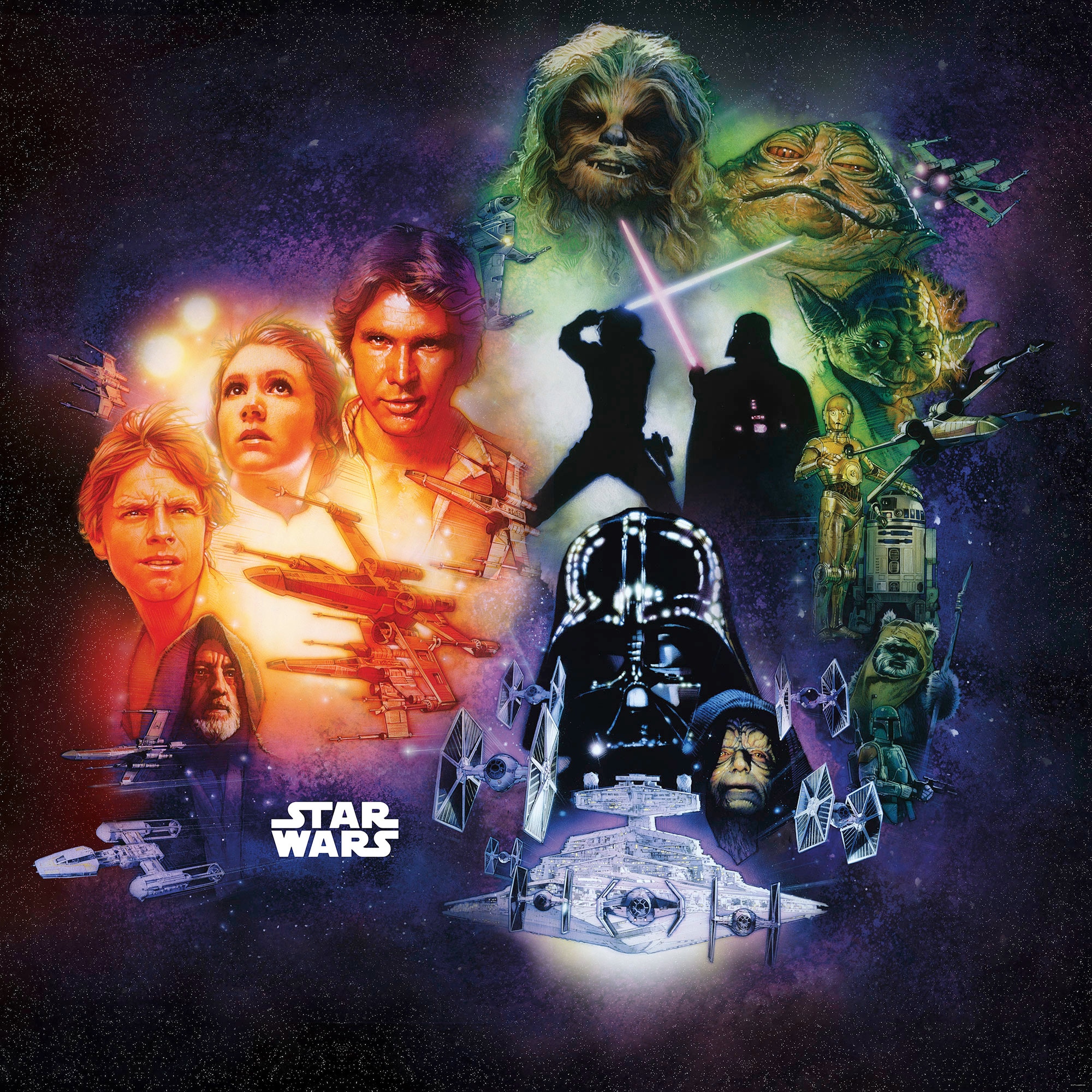 ❤ Komar Vliestapete »Star Wars Classic Poster Collage«, 250x250 cm (Breite  x Höhe) bestellen im Jelmoli-Online Shop