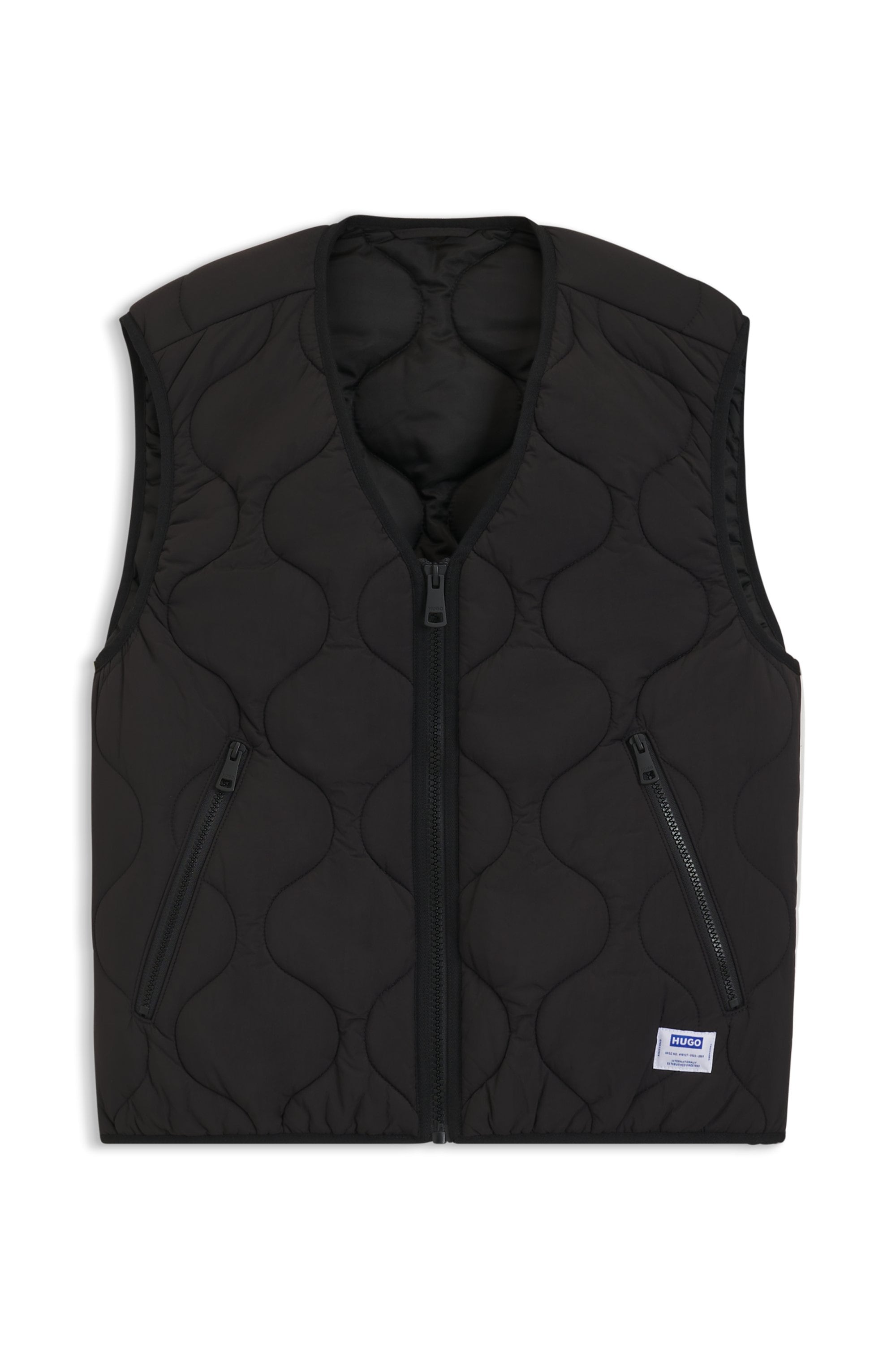 HUGO Blue Steppweste »Bocolino«, V-Ausschnitt, relaxed fit, Reissverschluss