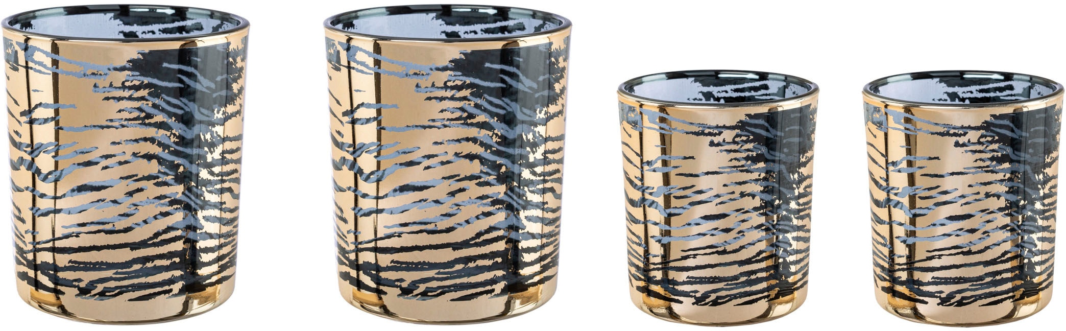 Creativ home Windlicht »Kerzenhalter LEOPARD«, (Set, 4 St.), Teelichthalter  aus Glas online kaufen | Jelmoli-Versand