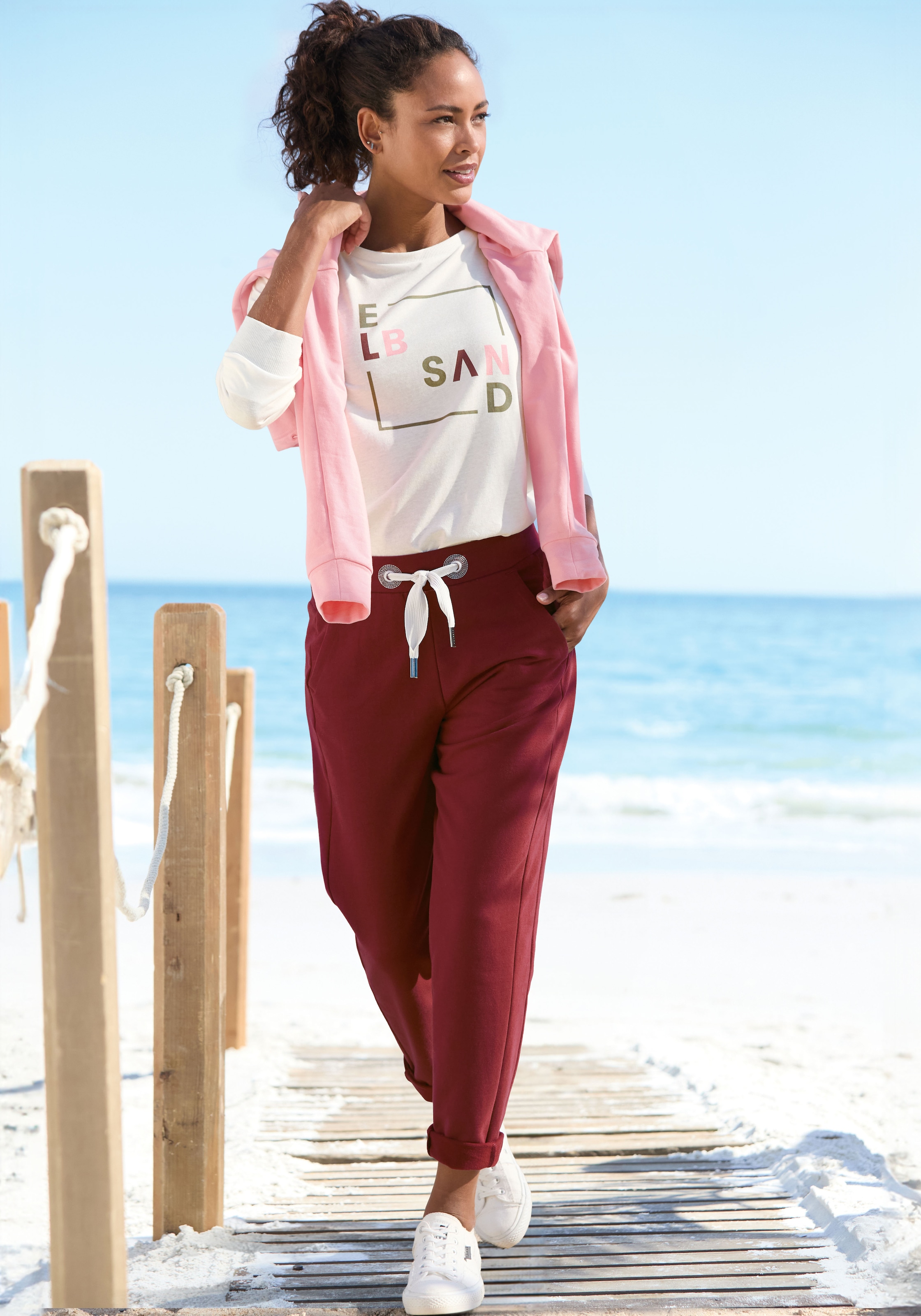 Elbsand Sweathose »Brinja«, mit Taschen und breiten Kordeln, Jogginghose, lässige Passform