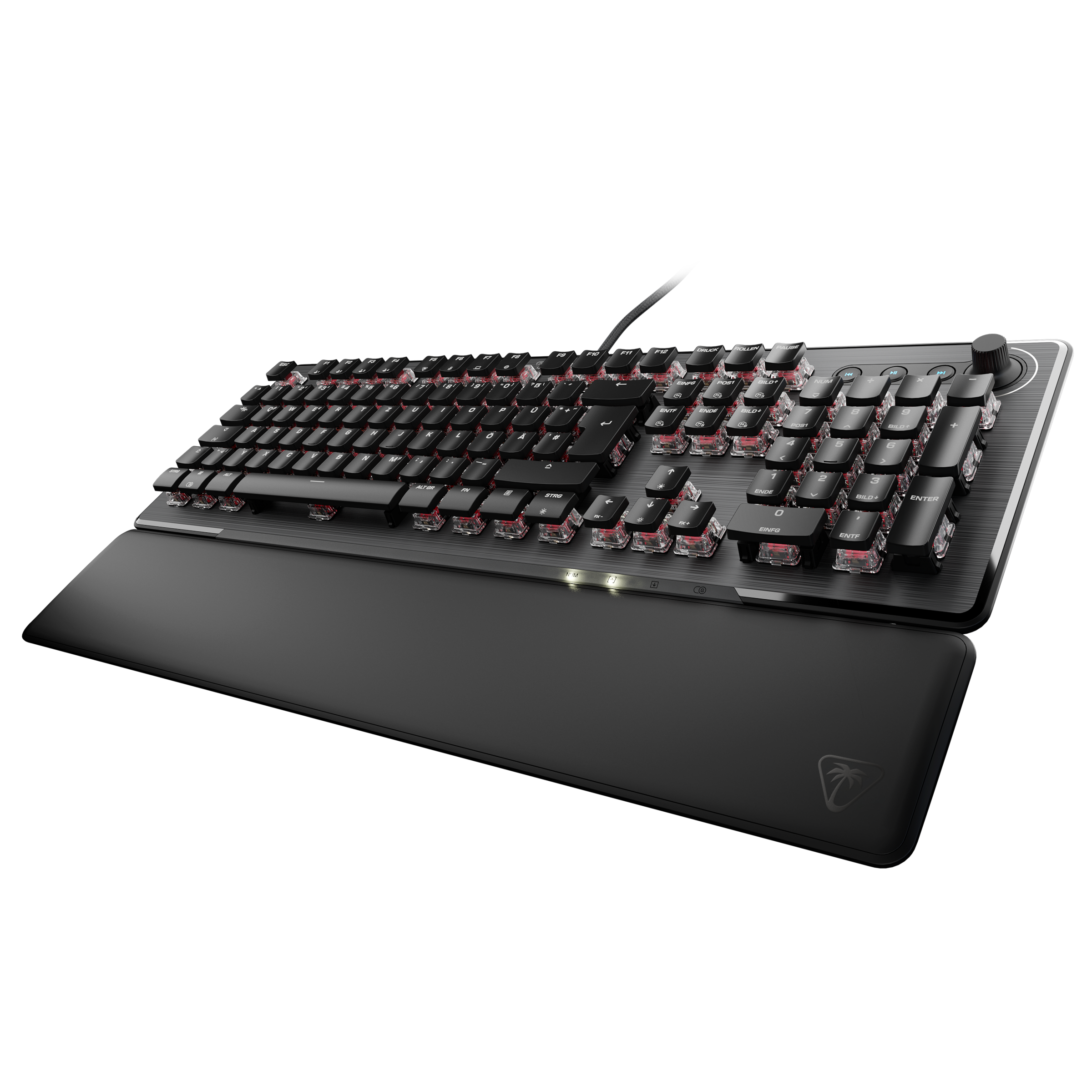 Turtle Beach Gaming-Tastatur »Vulcan II, Linear«, (Lautstärkeregler-Funktionstasten-Profil-Speicher-Ziffernblock-verstellbare Füsse-Handgelenkauflage), Linear