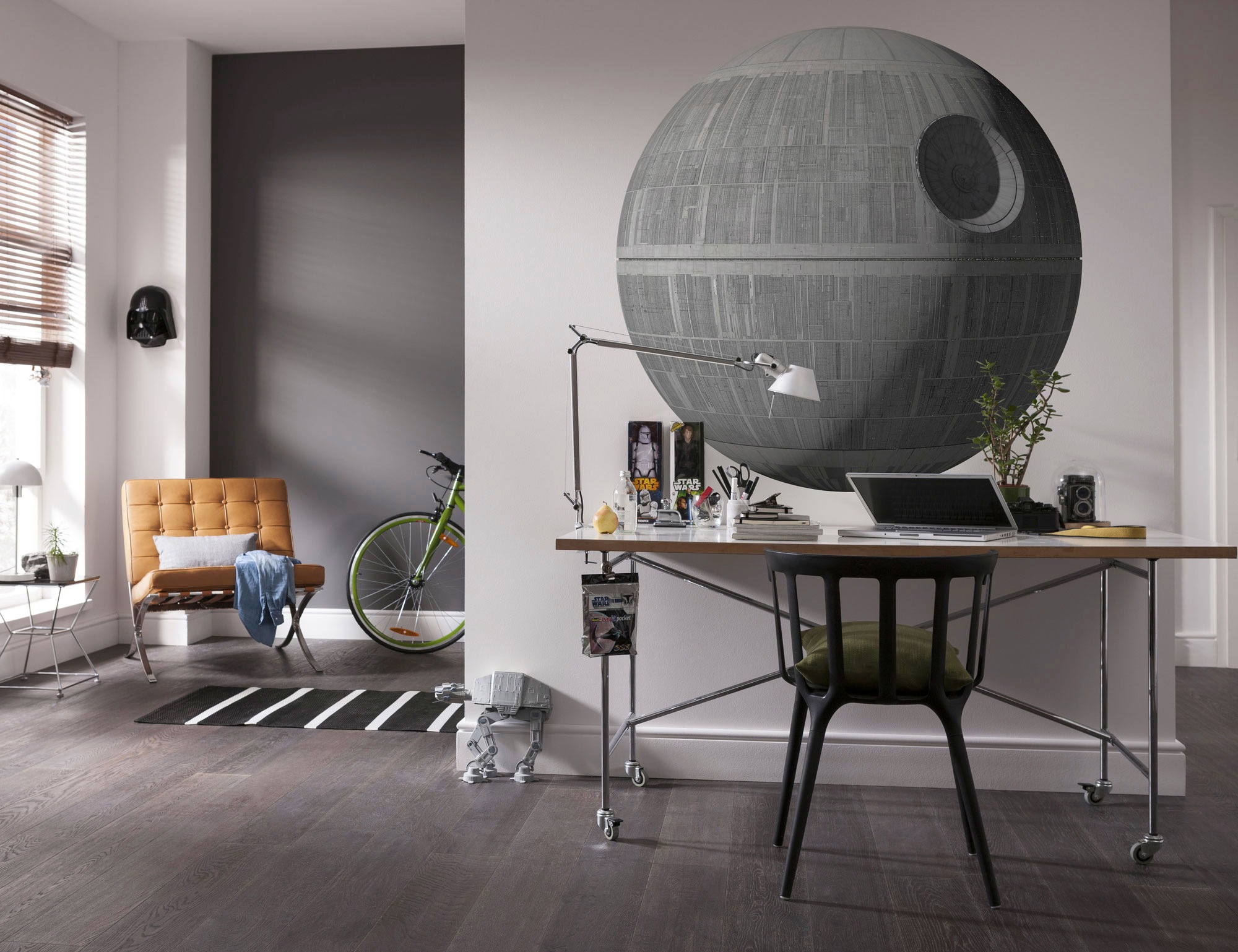 Komar Vliestapete »Selbstklebende Vlies  - Star Wars XXL Death Star - Grösse 127 x 127 cm«, bedruckt, Kinderzimmer
