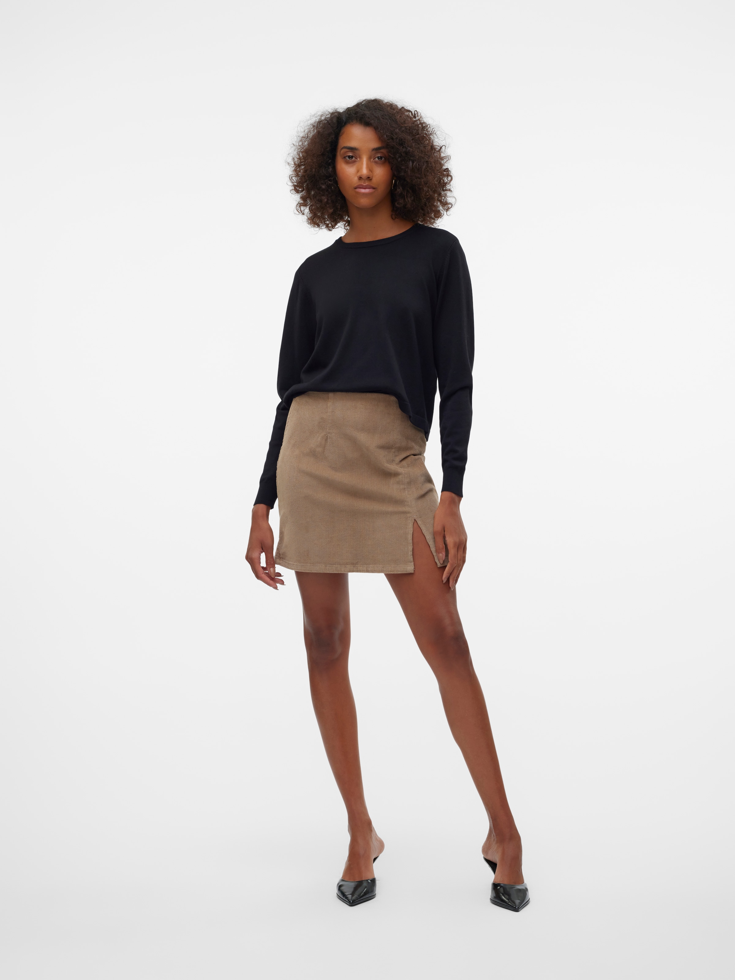 Vero Moda Strickpullover »VMSILJE LS O-NECK SHORT PULLOVER GA NOOS«