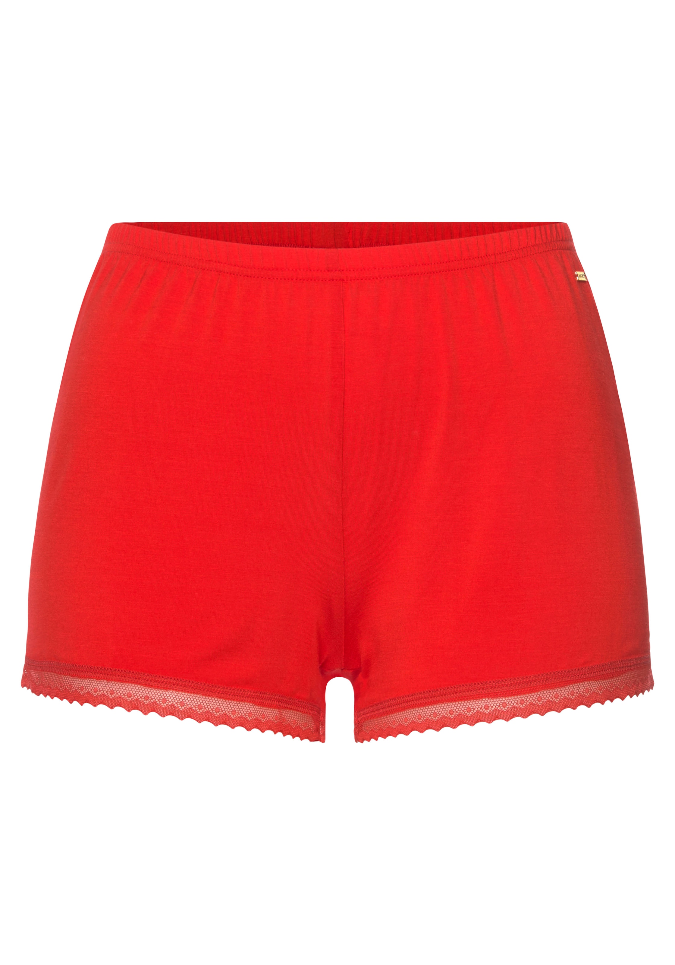 LASCANA Schlafshorts, mit Spitzenbesatz