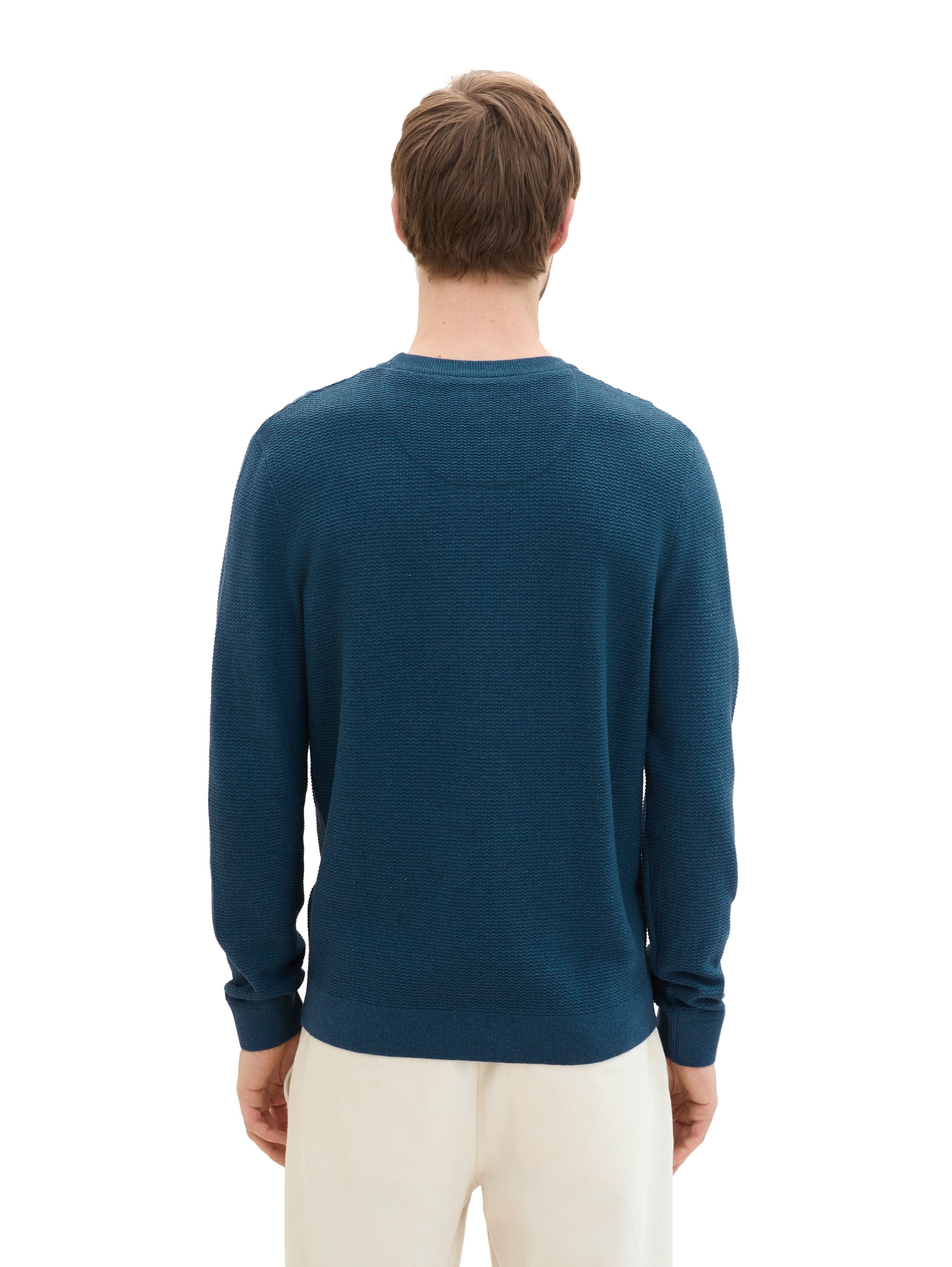 TOM TAILOR Strickpullover, mit Logo-Badge an der Seite