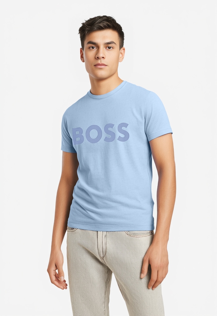 BOSS ORANGE T-Shirt »Thinking« 1 Stk. Rundhalsausschnitt, Regular Fit, grosser Logodruck