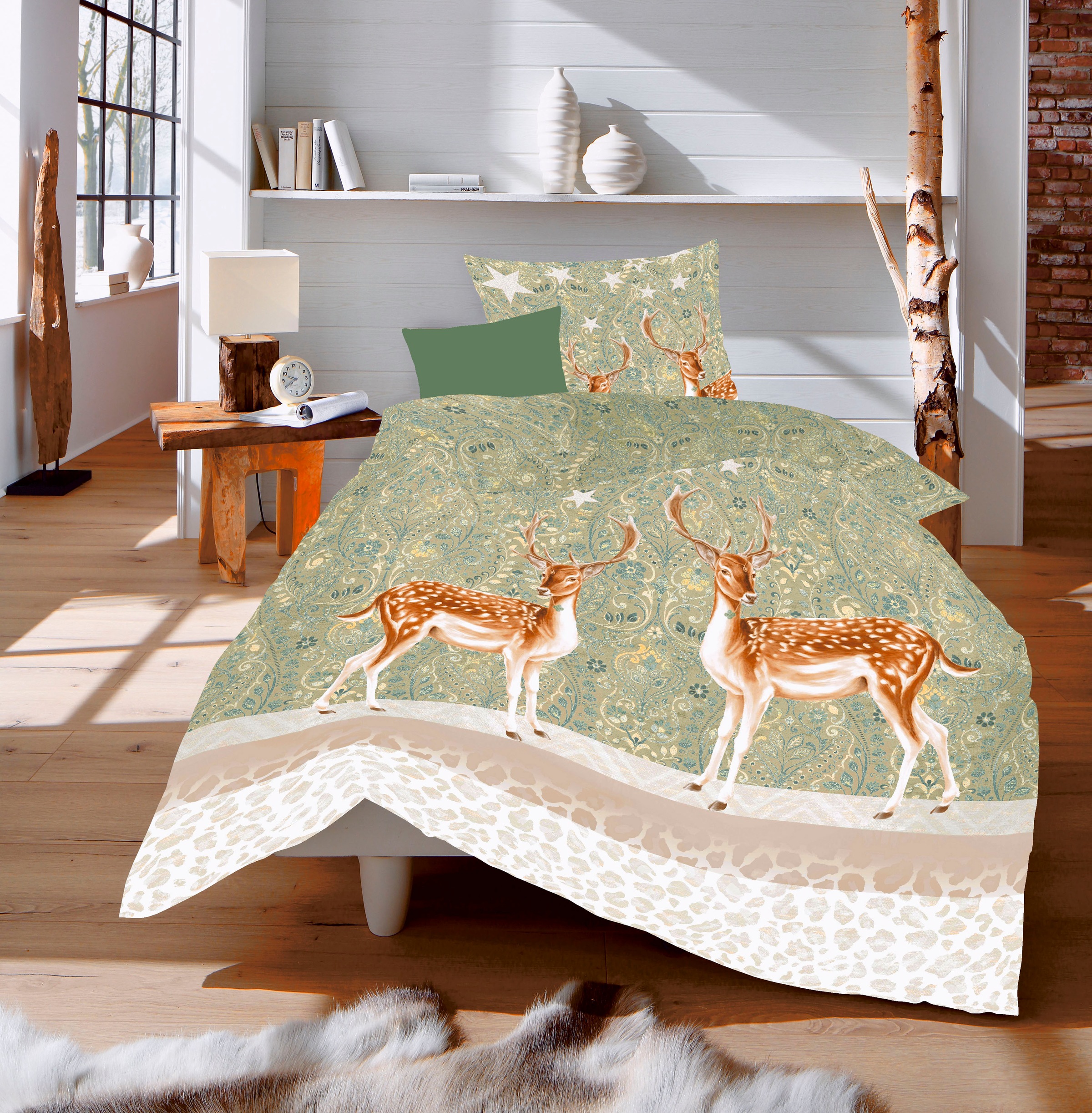 fleuresse Bettwäsche "Aspen 4114" 2 Stk. Feinbiber, Baumwolle, in Gr. 135x200, 155x220, 200x200cm