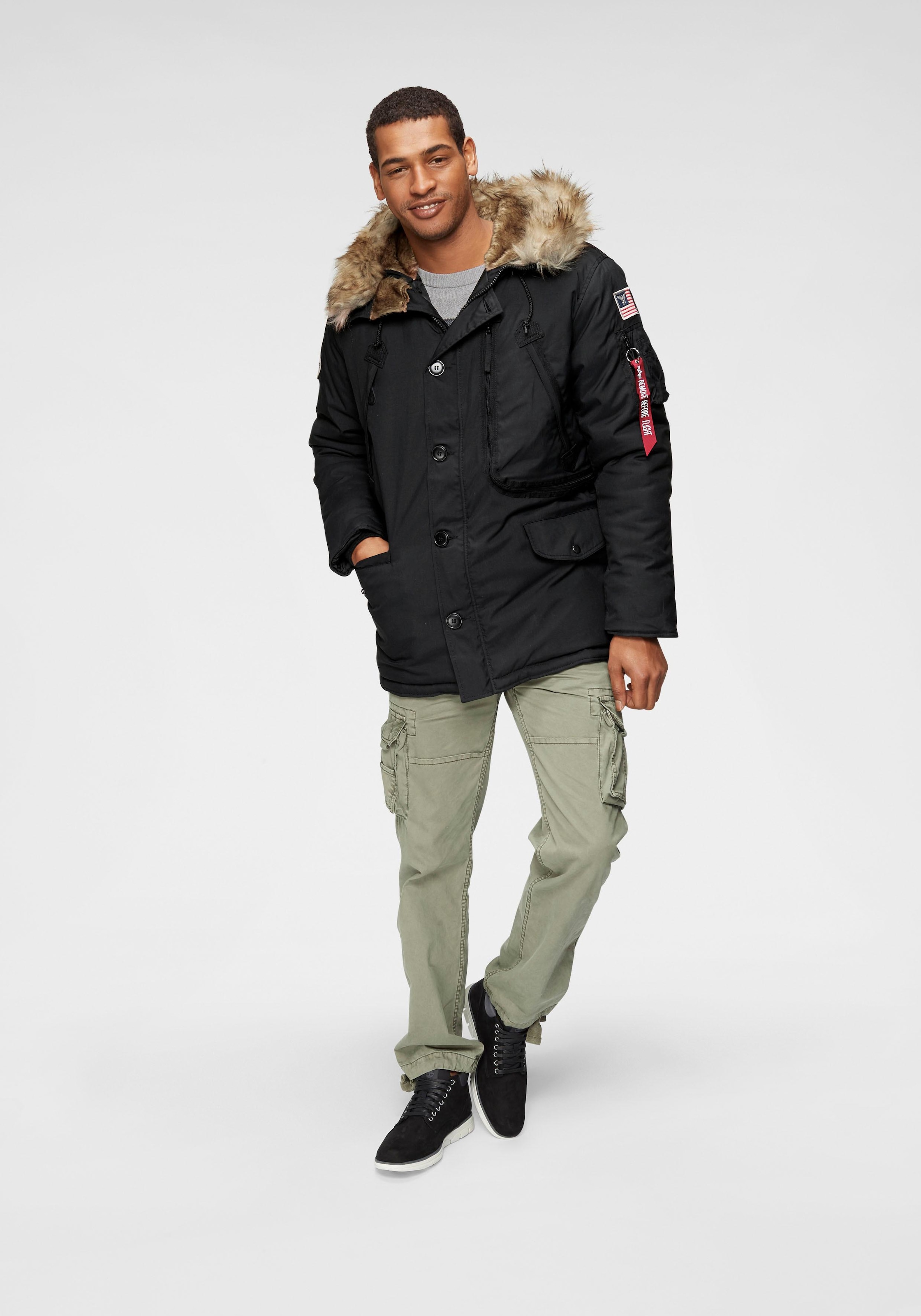 Alpha Industries Parka »POLAR JACKET«, mit Kapuze