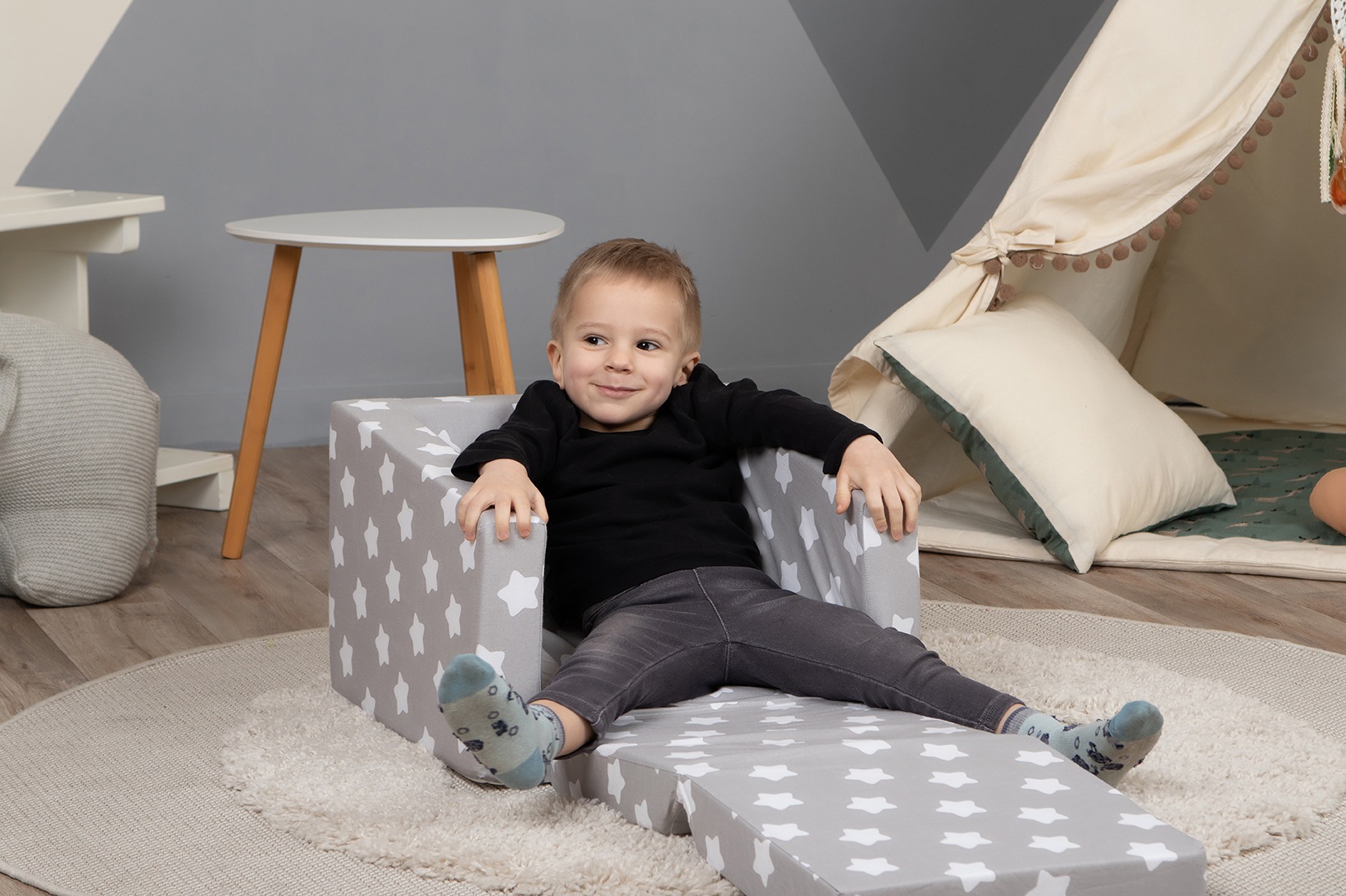 ✵ Knorrtoys® Sofa »Singlesofa Grey White Stars«, für Kinder; Made in Europe  online ordern | Jelmoli-Versand