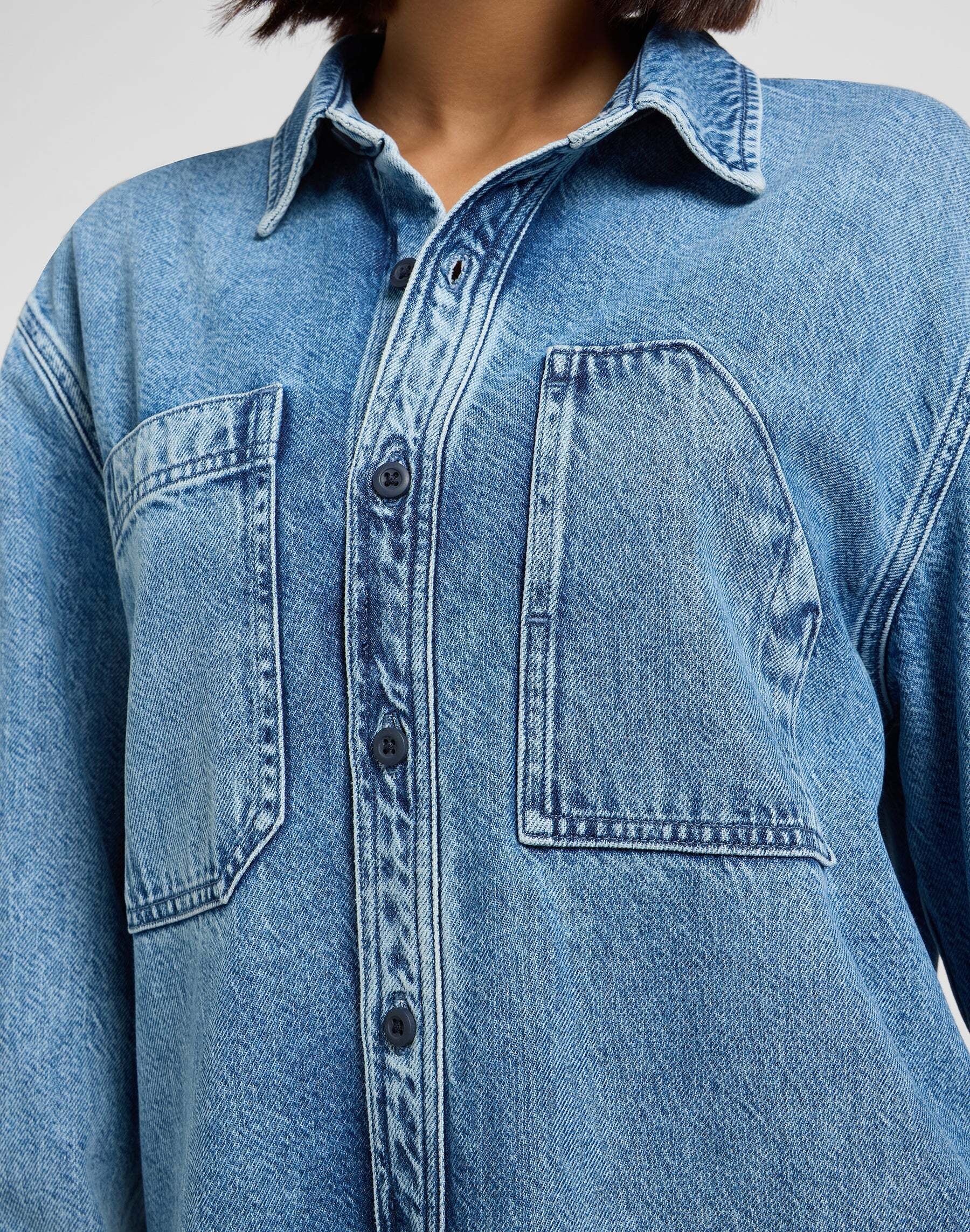 Lee® Jeansbluse »LEE Jeanshemd Engineer Overshirt«