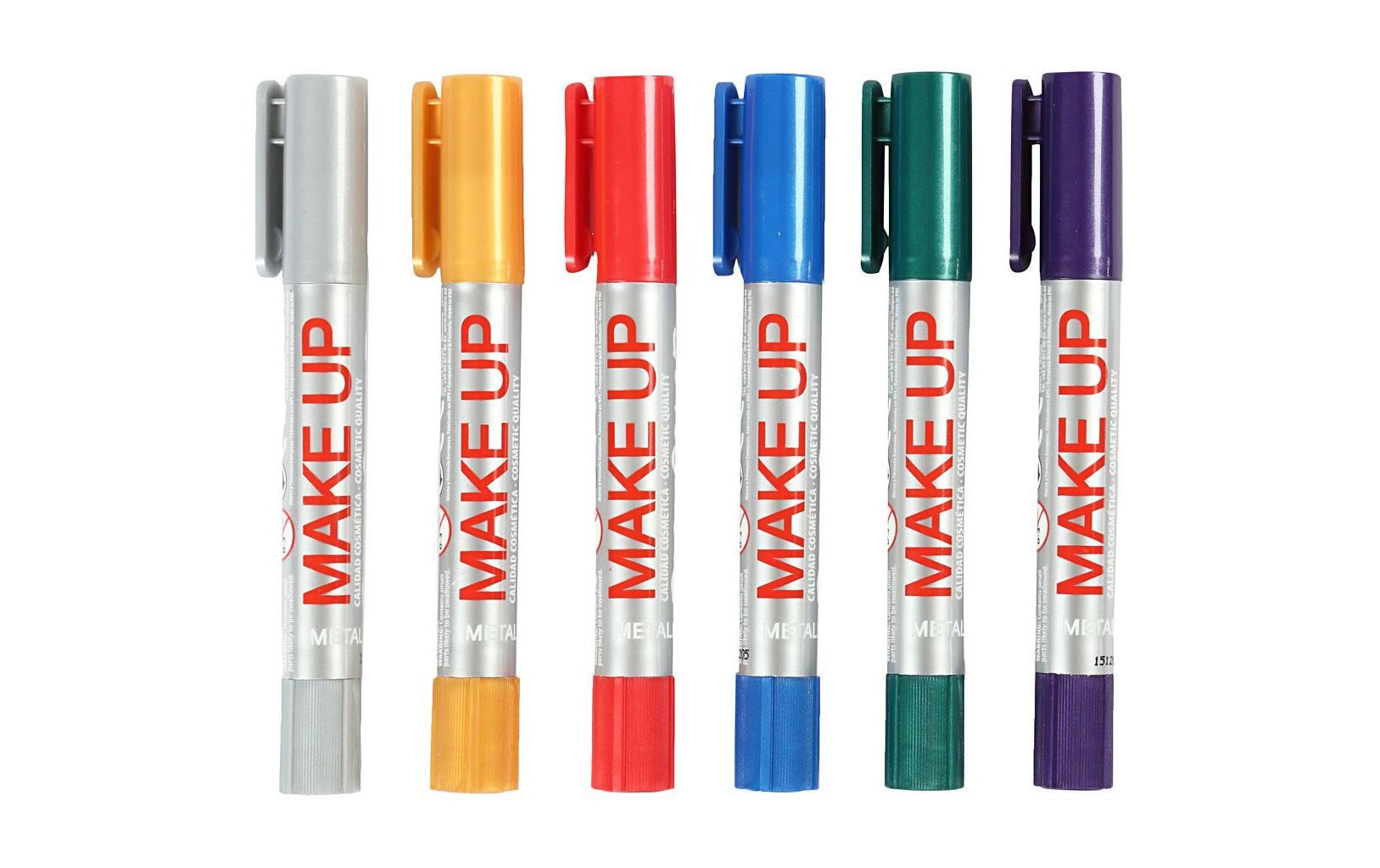 Eulenspiegel Schmink-Set »6 Farben Metalic«, (6 tlg.)