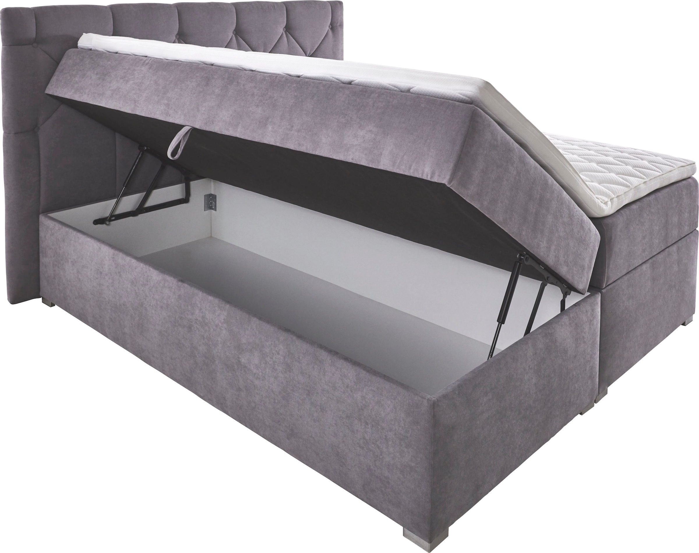 ATLANTIC home collection Boxbett »Meike«, mit XXL-Bettkasten und Topper