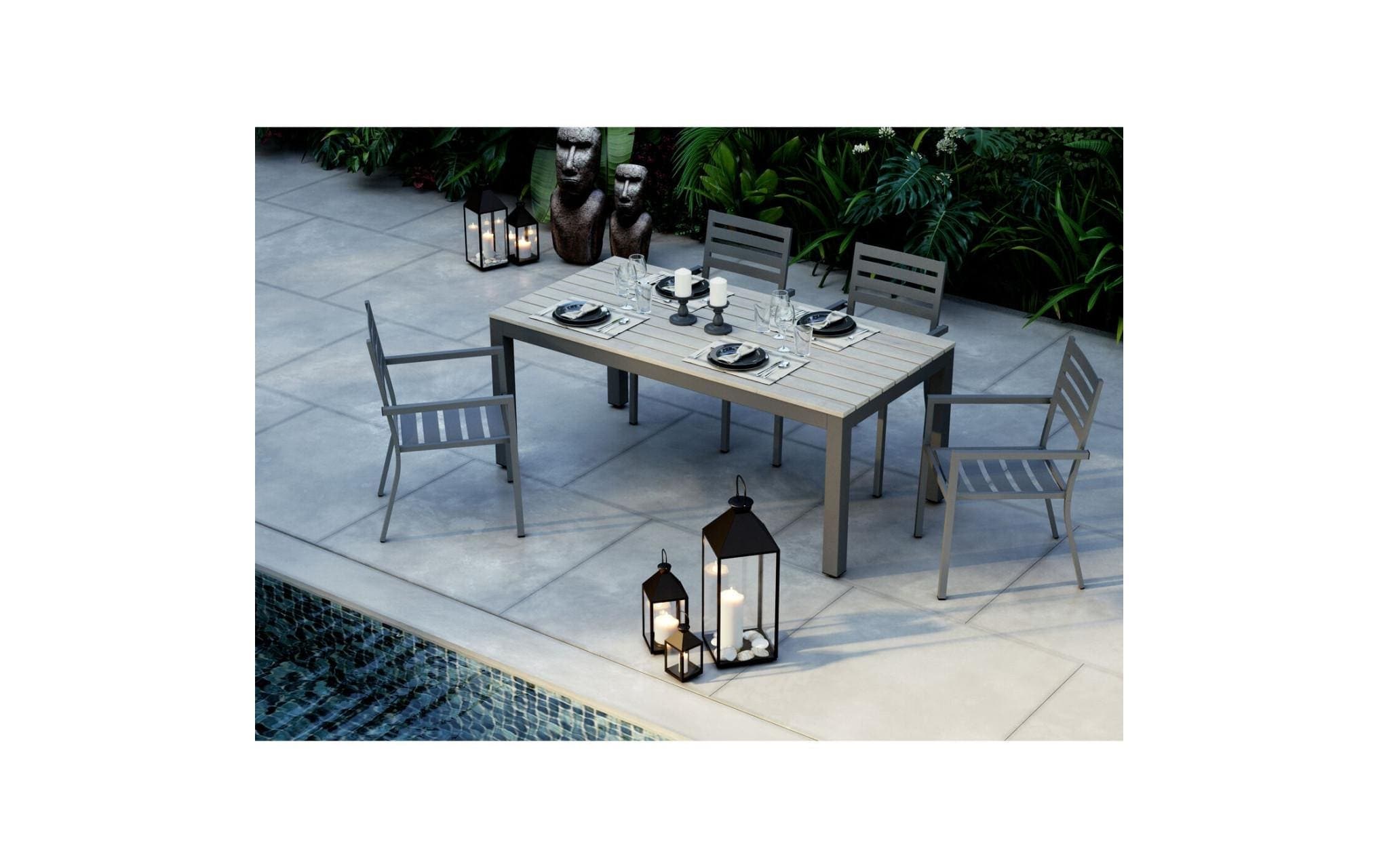 Kare Design Kerzenlaterne »Giardino 4-teilig, 71 cm, Schwarz«